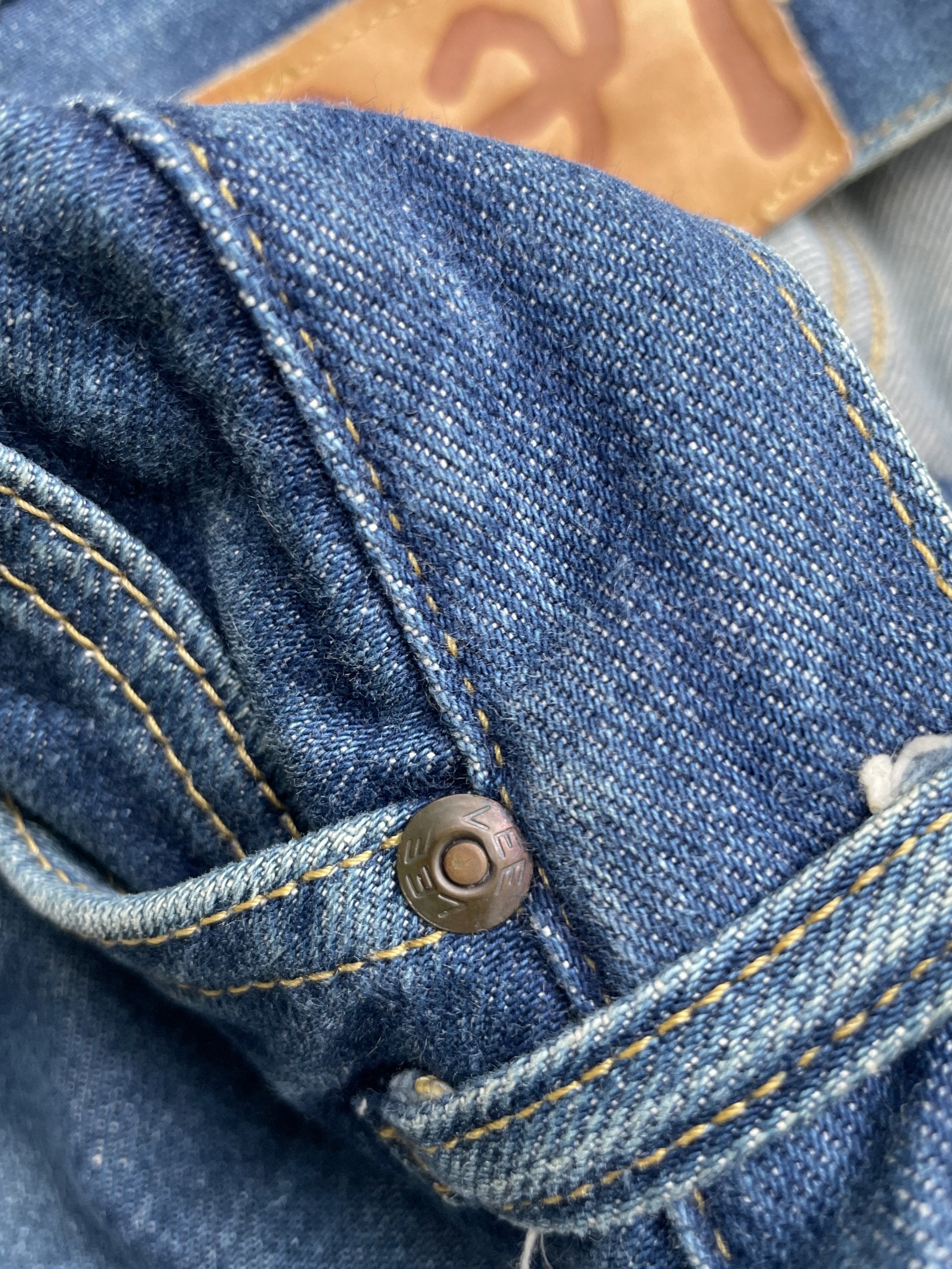 Vintage Lee Riders 101 White Selvedge Denim