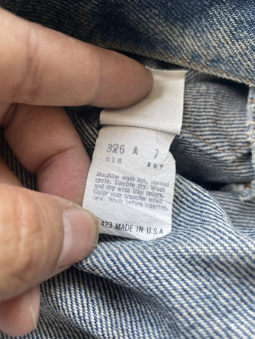 Vintage 1987 Levi’s e 71506 Denim Jacket