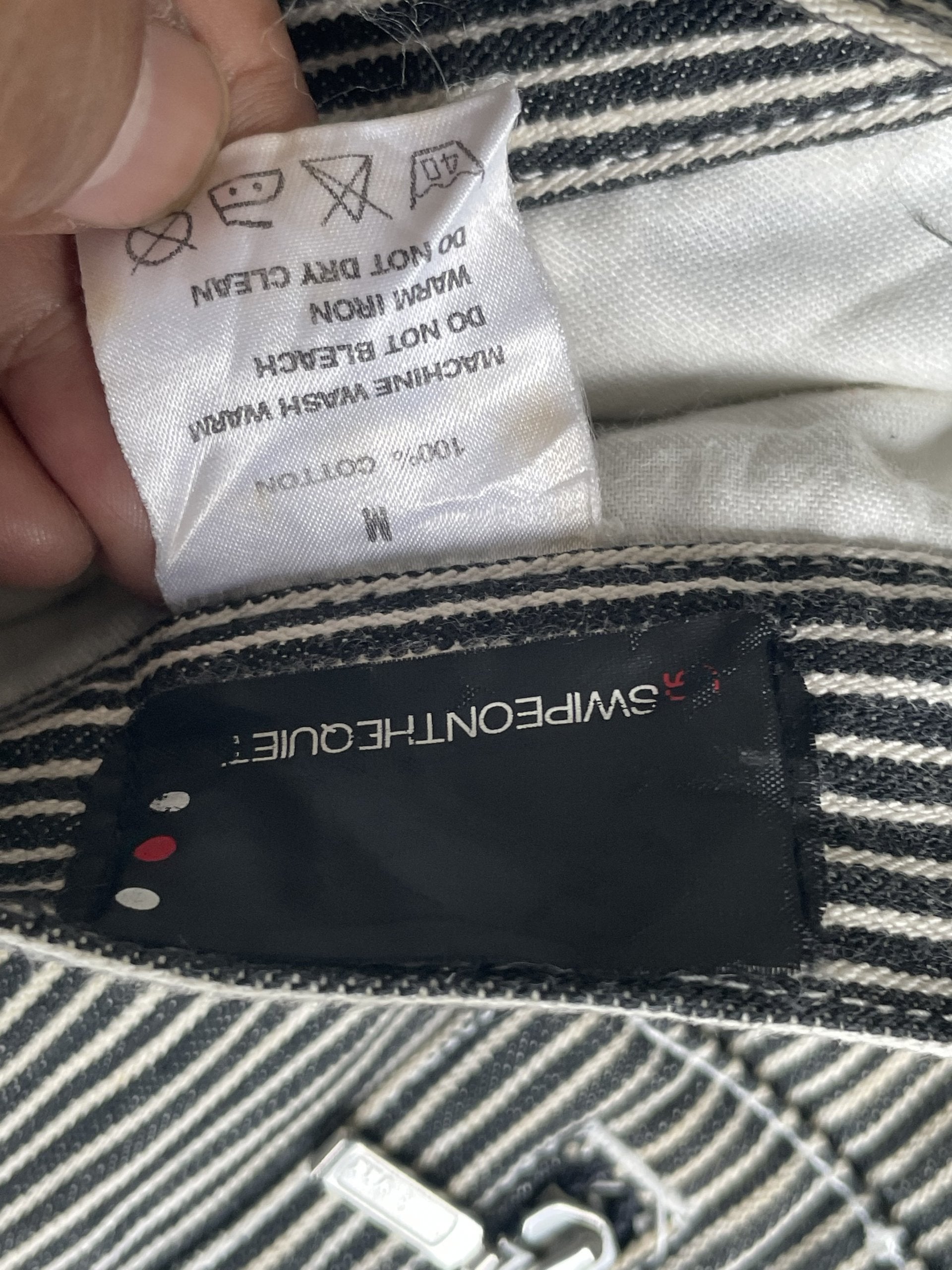Vintage Swipe on the Quiet Hickory Denim
