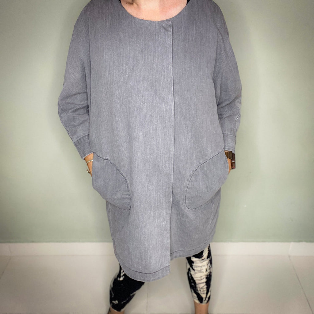VANESSA KOREA GREY DENIM JACKET