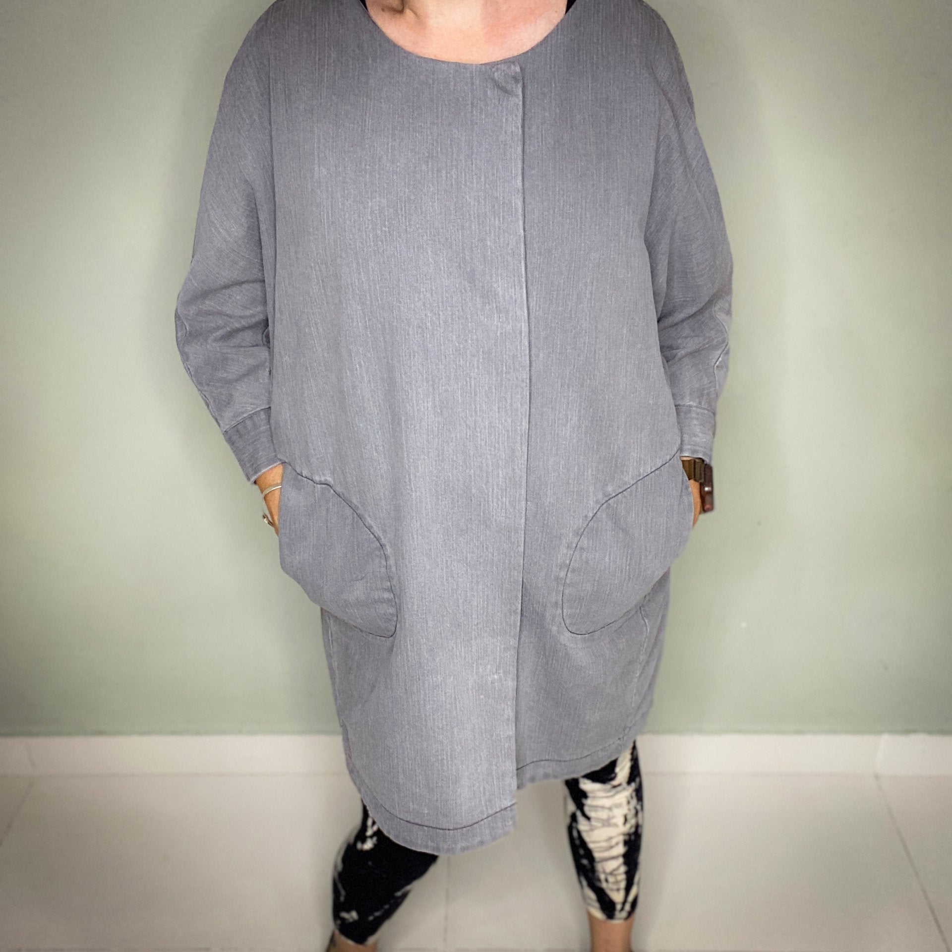 VANESSA KOREA GREY DENIM JACKET