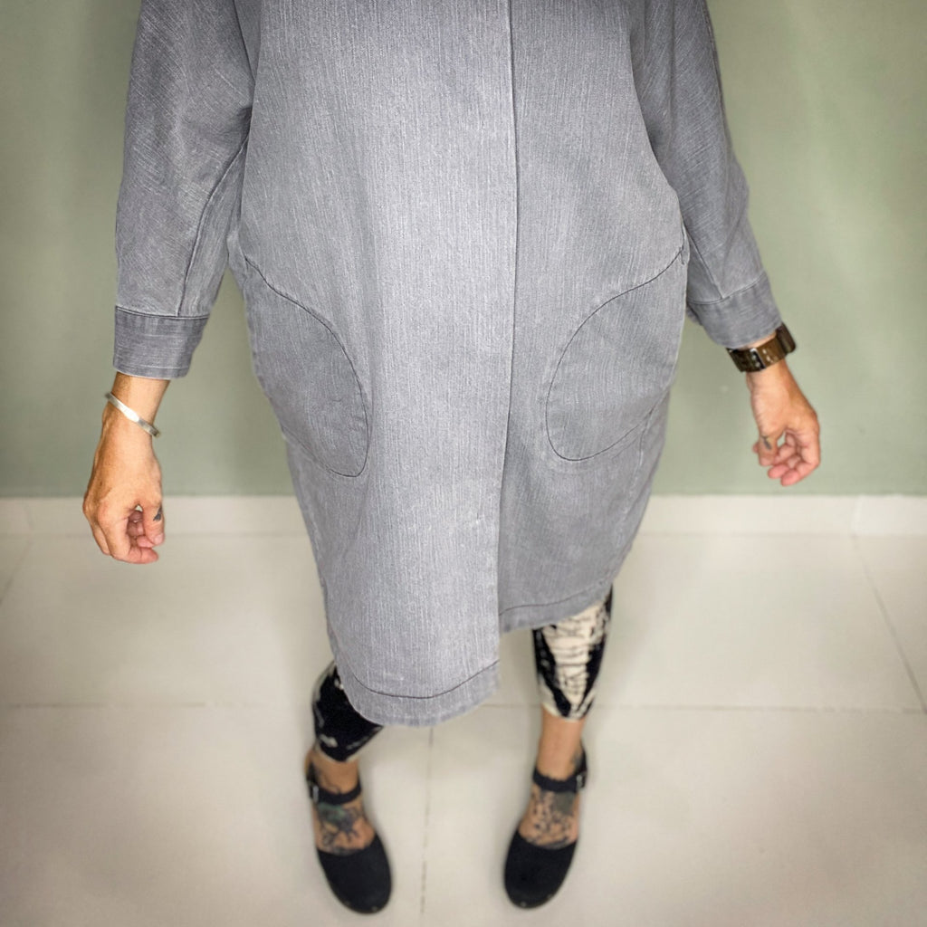 VANESSA KOREA GREY DENIM JACKET
