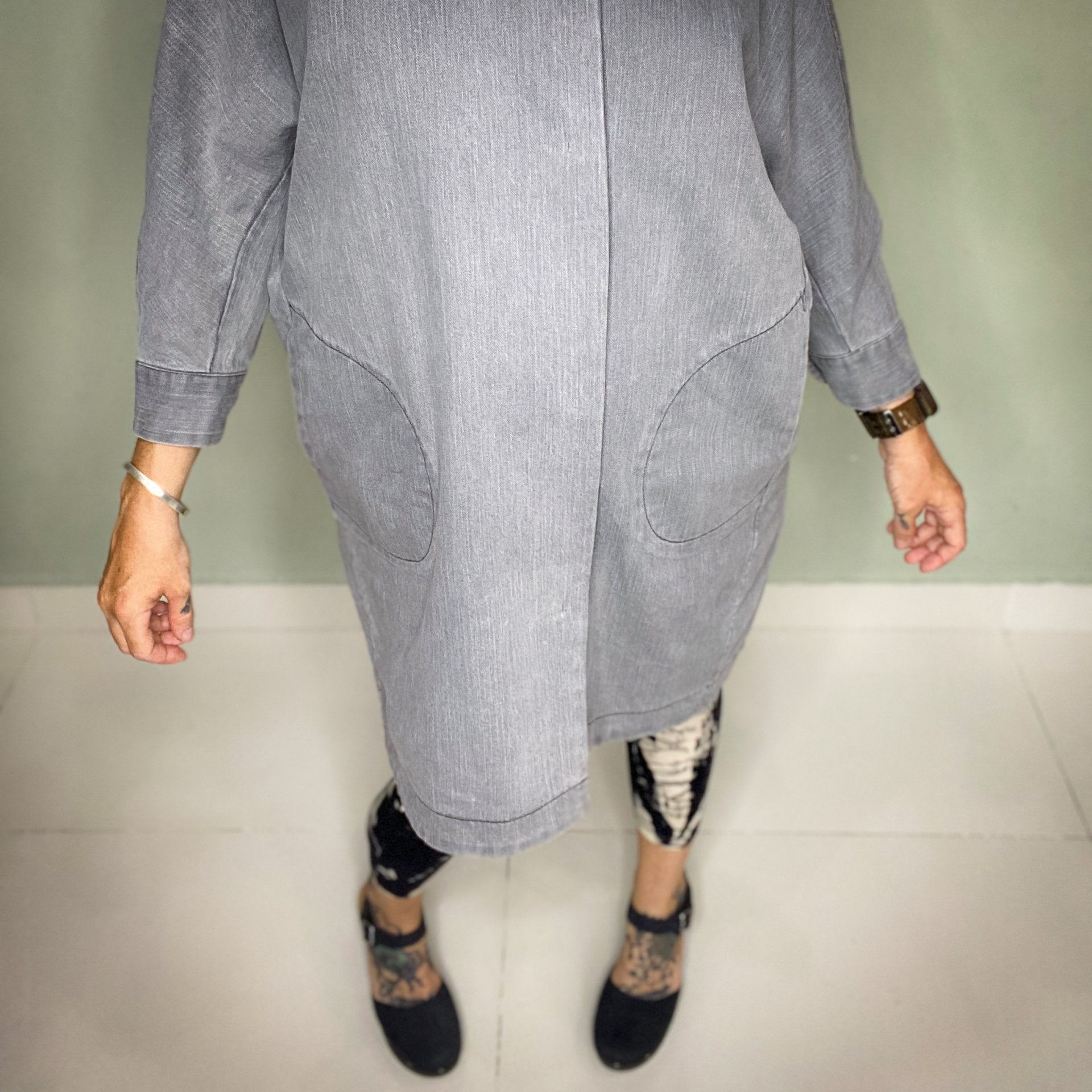 VANESSA KOREA GREY DENIM JACKET