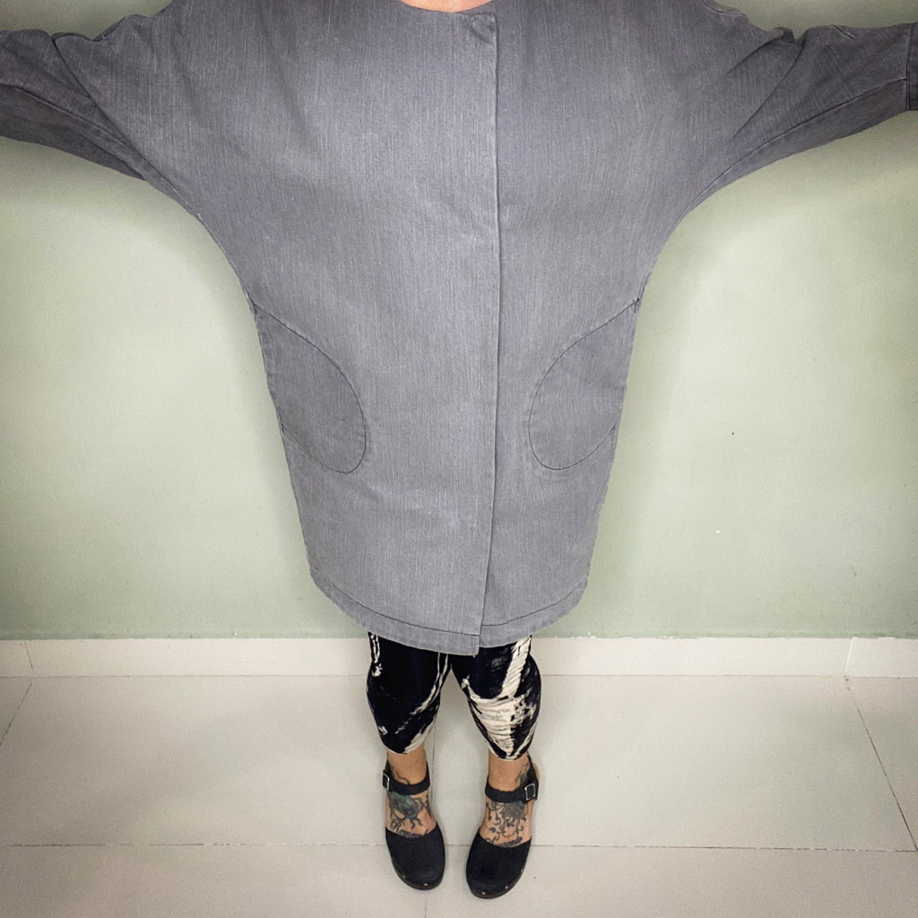 VANESSA KOREA GREY DENIM JACKET