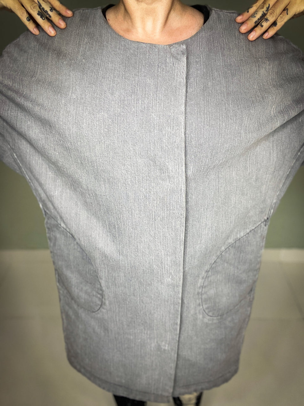VANESSA KOREA GREY DENIM JACKET
