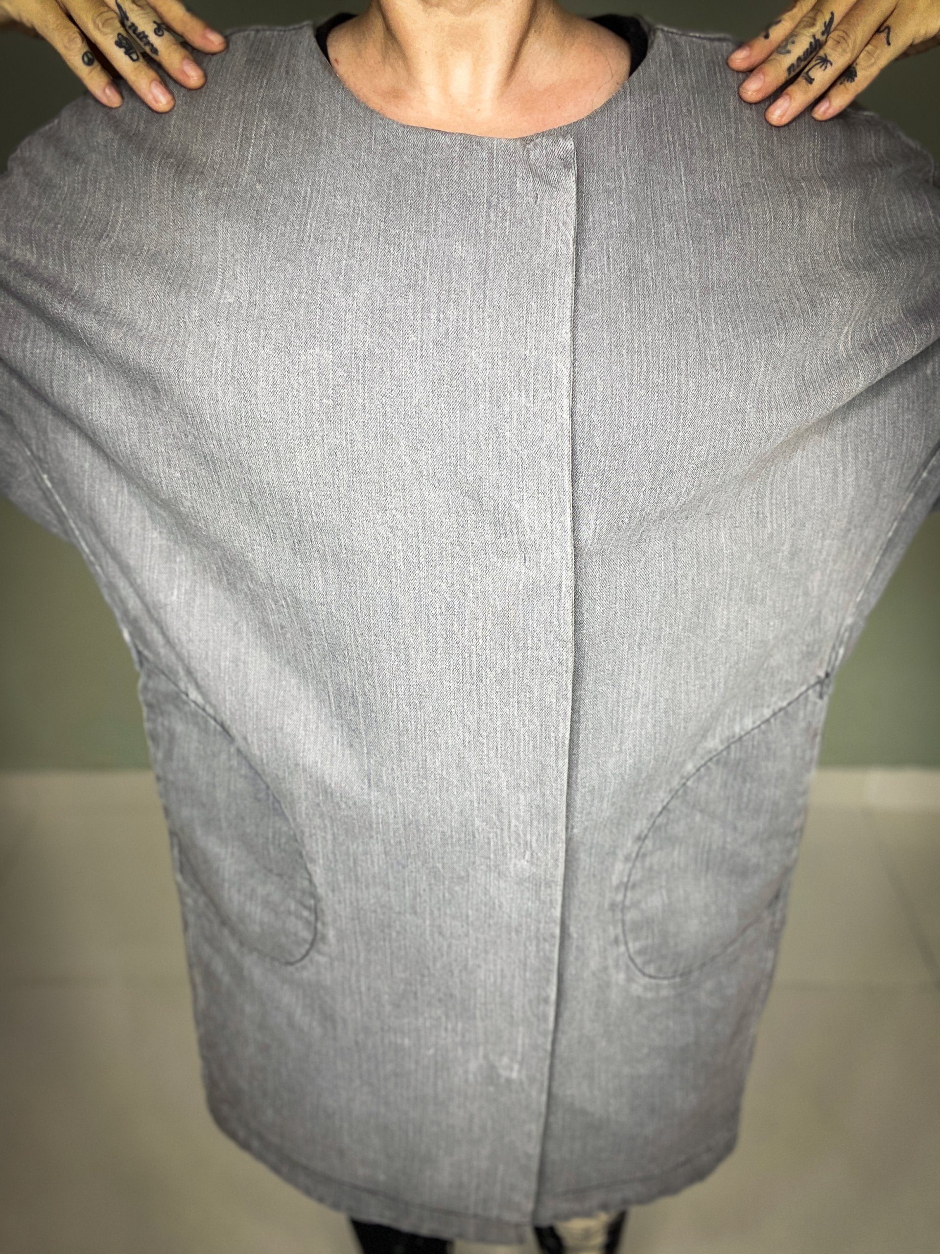 VANESSA KOREA GREY DENIM JACKET