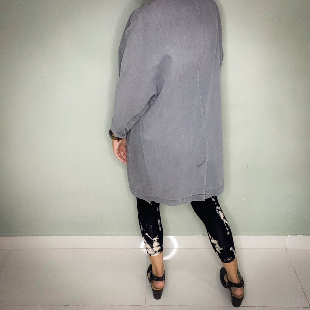VANESSA KOREA GREY DENIM JACKET