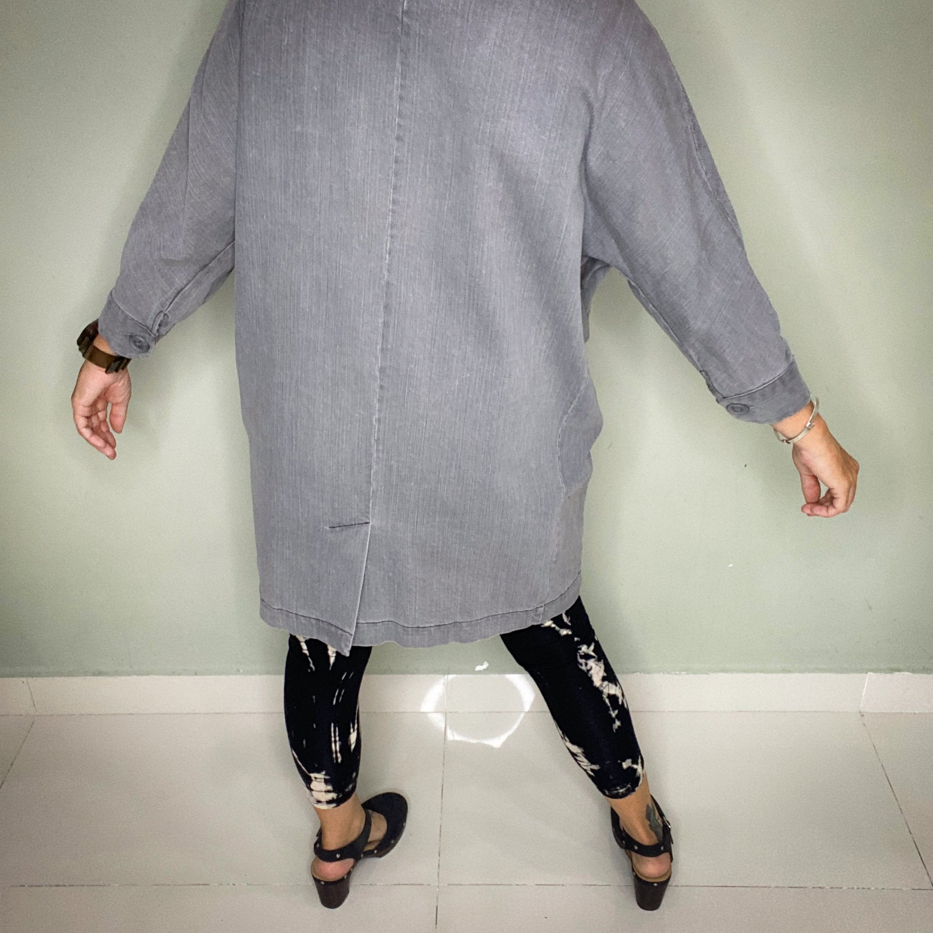 VANESSA KOREA GREY DENIM JACKET