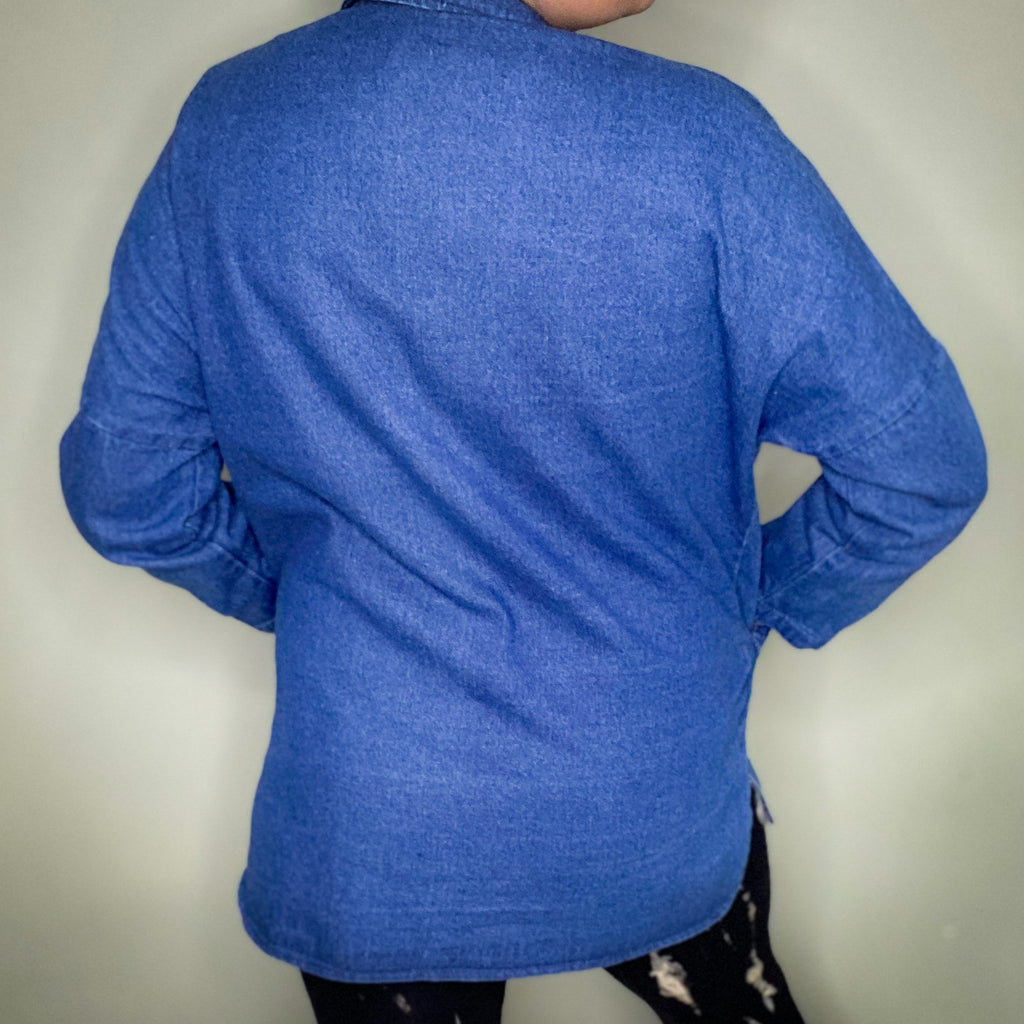 DENIM ZIP UP BIKER JACKET BY 'OLIVE HOT STUFF'