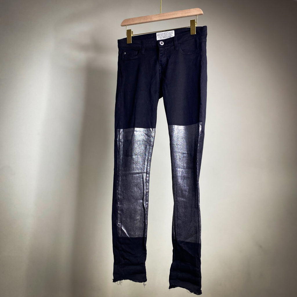 EACH X OTHER (Paris) BLACK SKINNIES WITH FOIL DETAIL
