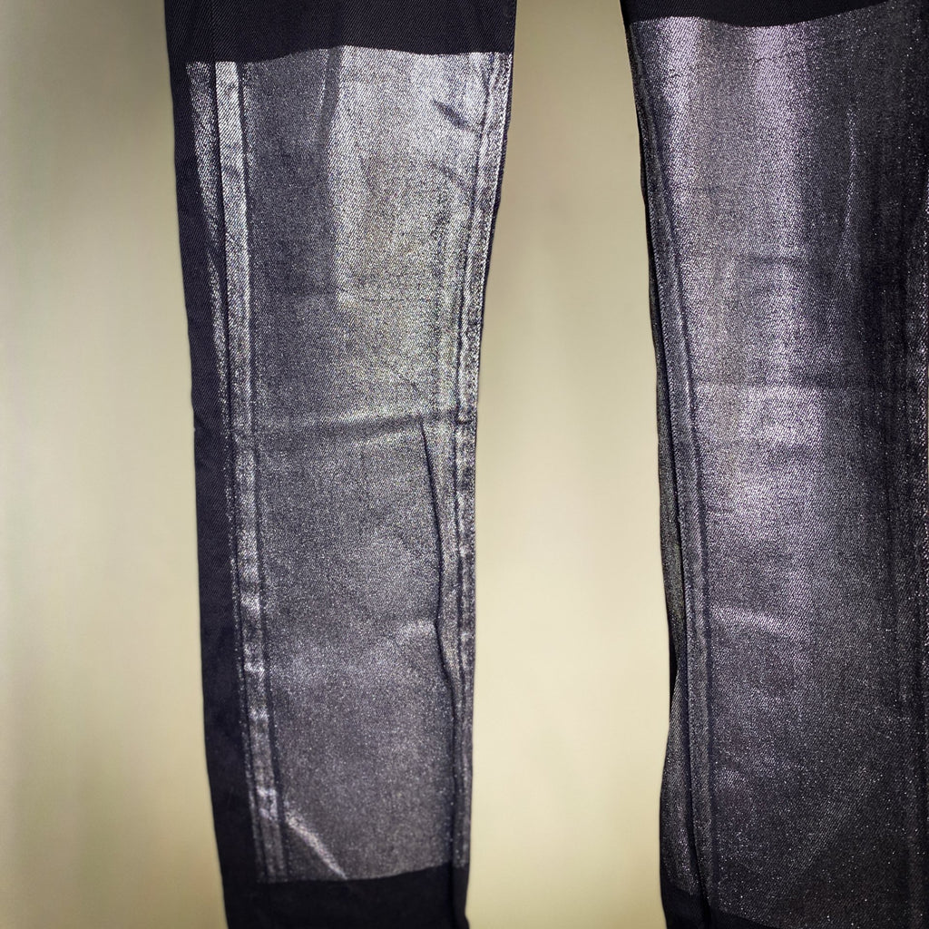 EACH X OTHER (Paris) BLACK SKINNIES WITH FOIL DETAIL