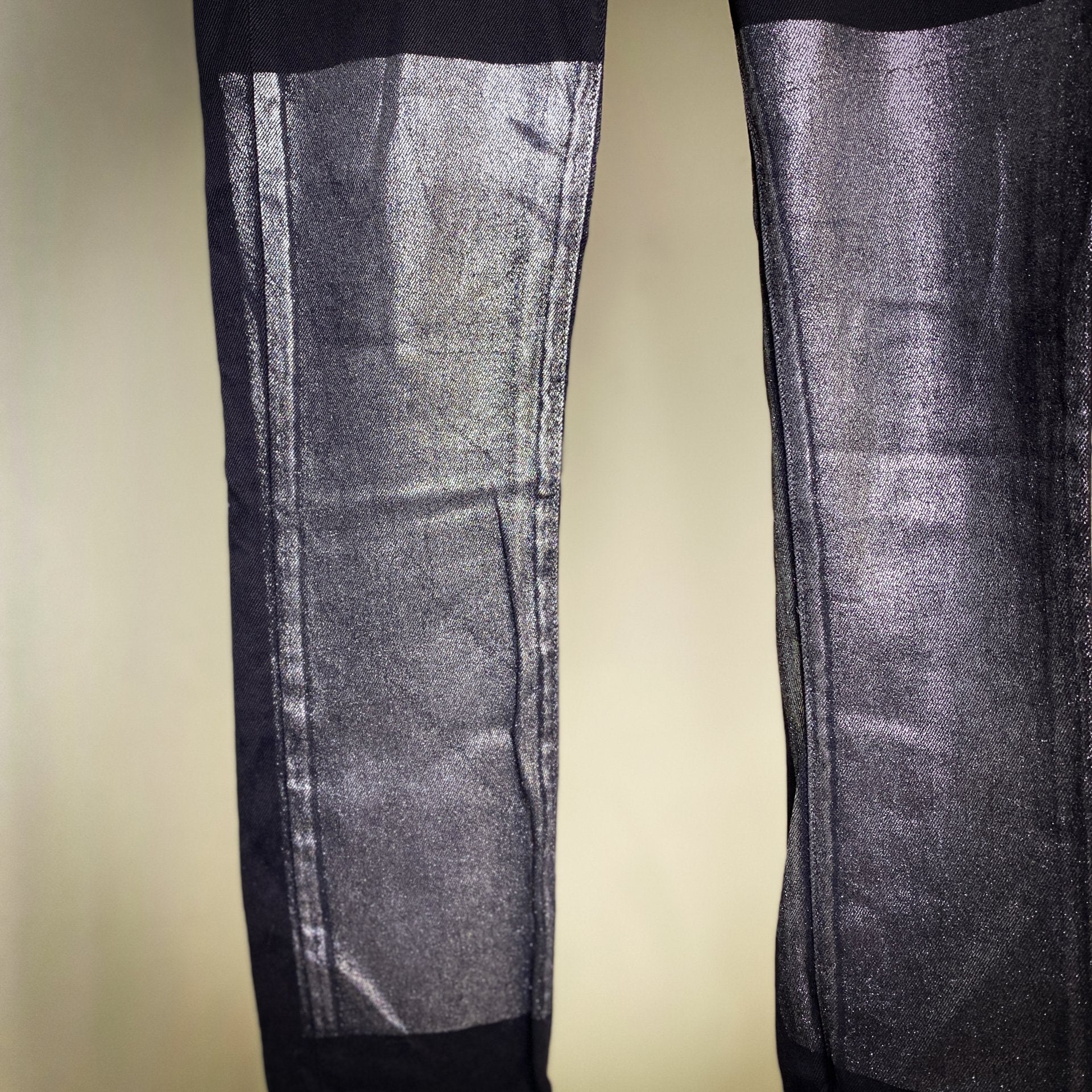 EACH X OTHER (Paris) BLACK SKINNIES WITH FOIL DETAIL