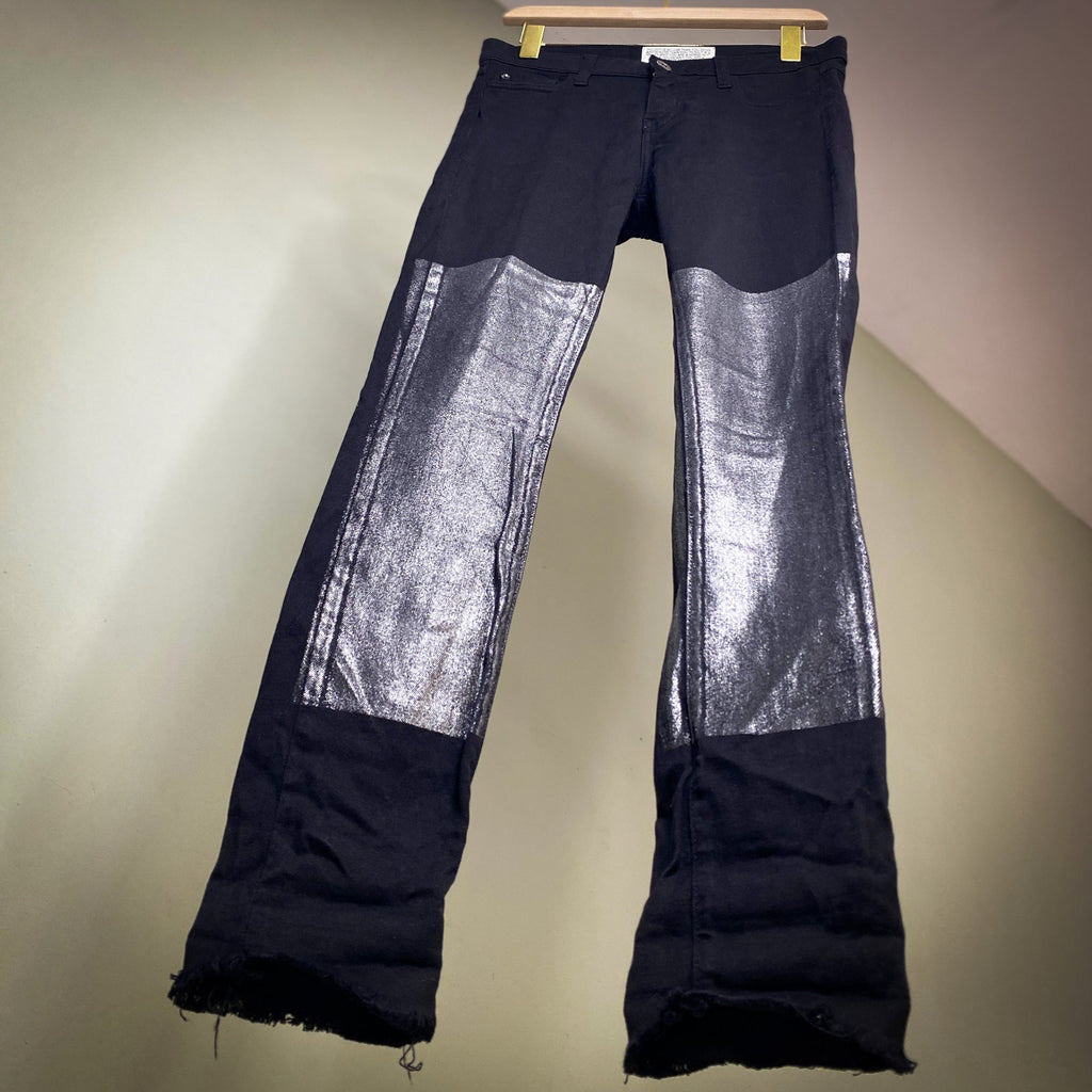 EACH X OTHER (Paris) BLACK SKINNIES WITH FOIL DETAIL