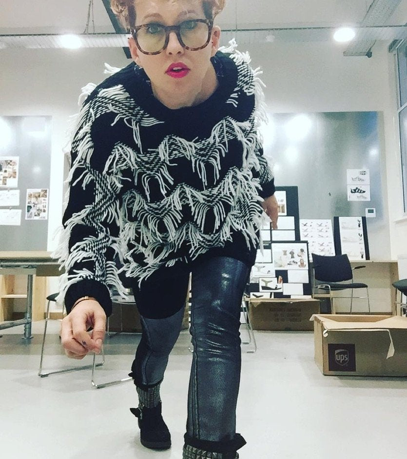 EACH X OTHER (Paris) BLACK SKINNIES WITH FOIL DETAIL