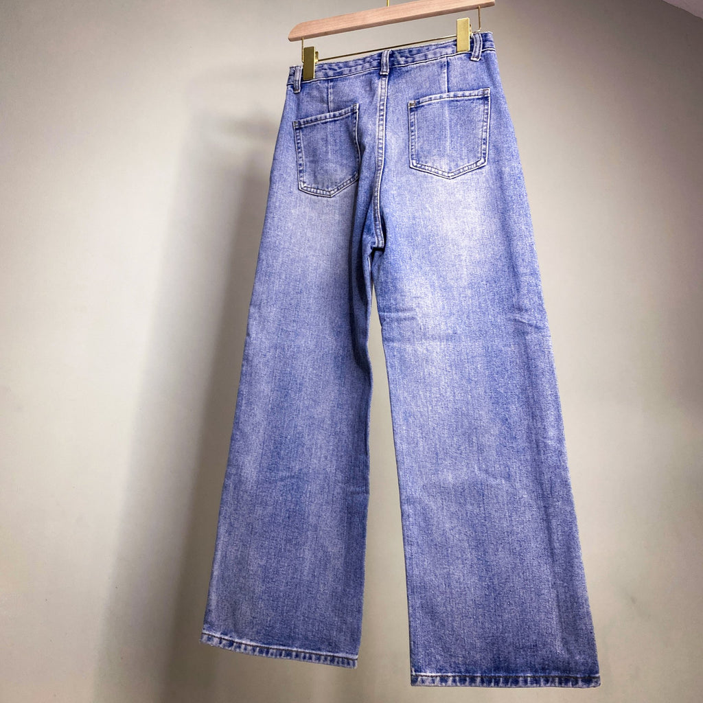LADIES UNBRANDED SIDE CINCH JEANS // Zipper fly Size 27