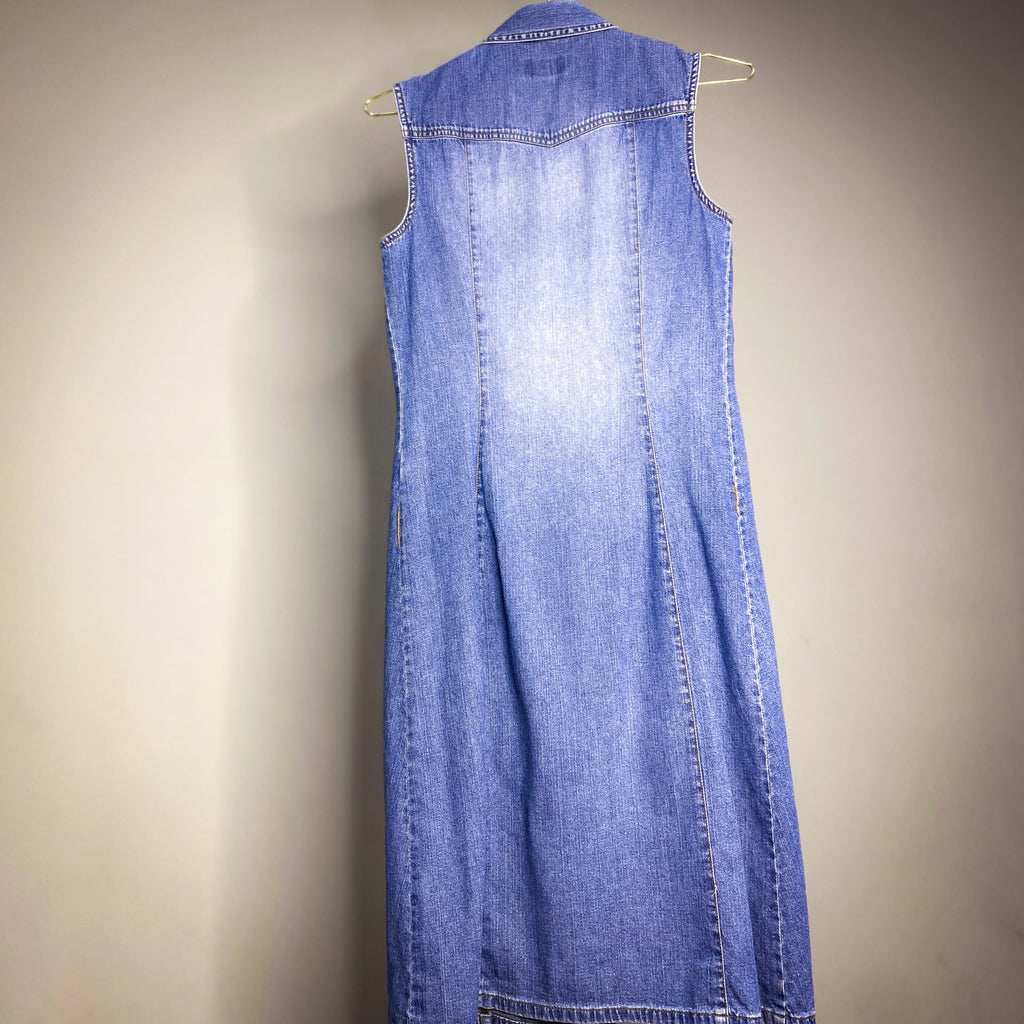 POLO RALPH LAUREN BUTTON UP SLEEVELESS SHIRT SHIFT DRESS - SIZE SMALL