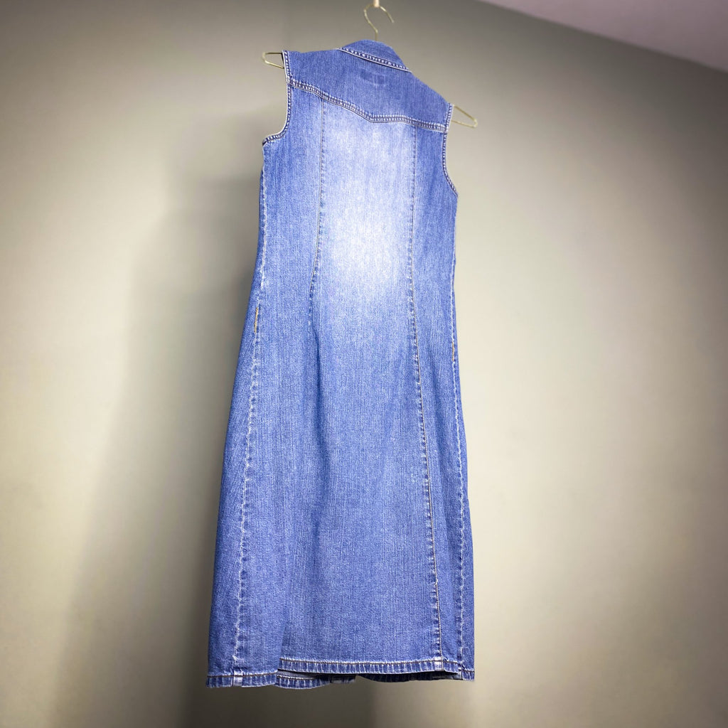POLO RALPH LAUREN BUTTON UP SLEEVELESS SHIRT SHIFT DRESS - SIZE SMALL