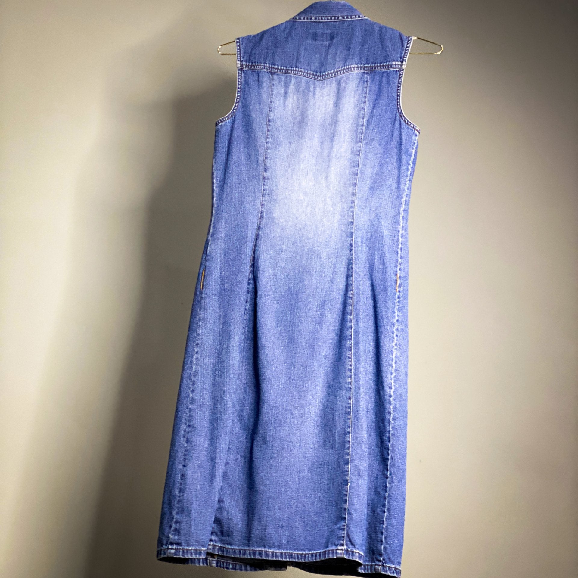 POLO RALPH LAUREN BUTTON UP SLEEVELESS SHIRT SHIFT DRESS - SIZE SMALL