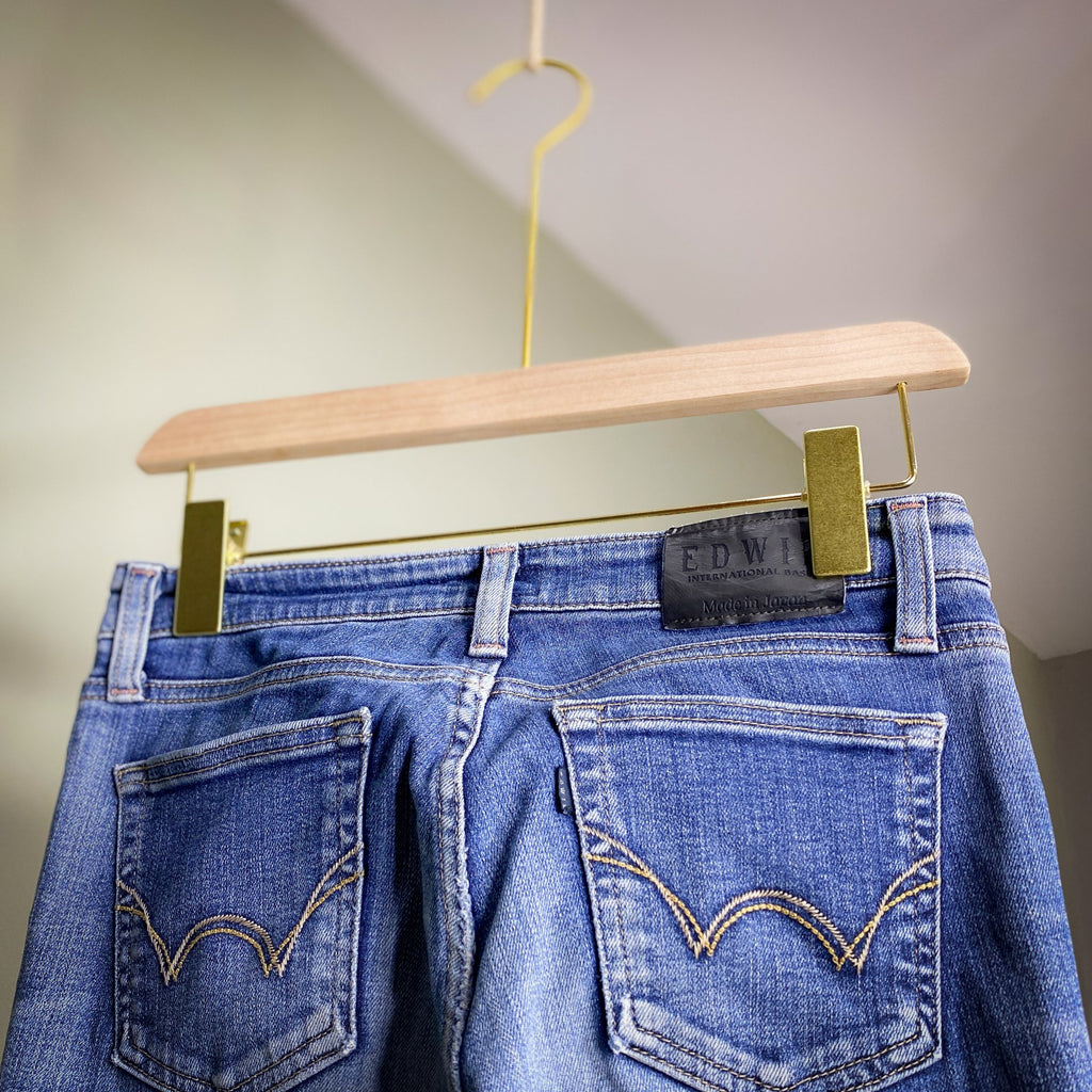 EDWIN ME423 'MADE IN JAPAN' STRAIGHT CUT JEANS // Zipper fly; waist 28 - leg 30