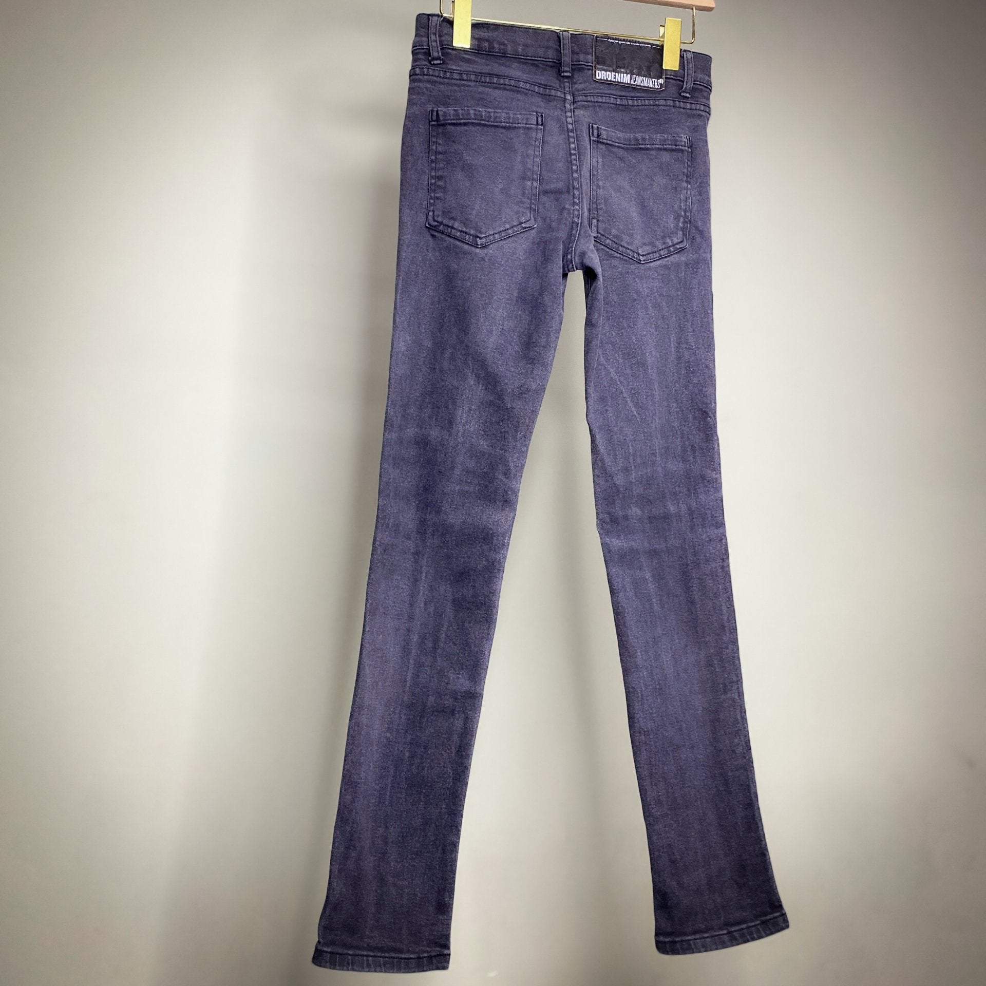 DR DENIM JEANSMAKERS SWEDEN 'SNAP' DARK GREY SKINNIES 30