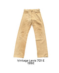 Vintage 1992 Levis 701 E white Tab Denim