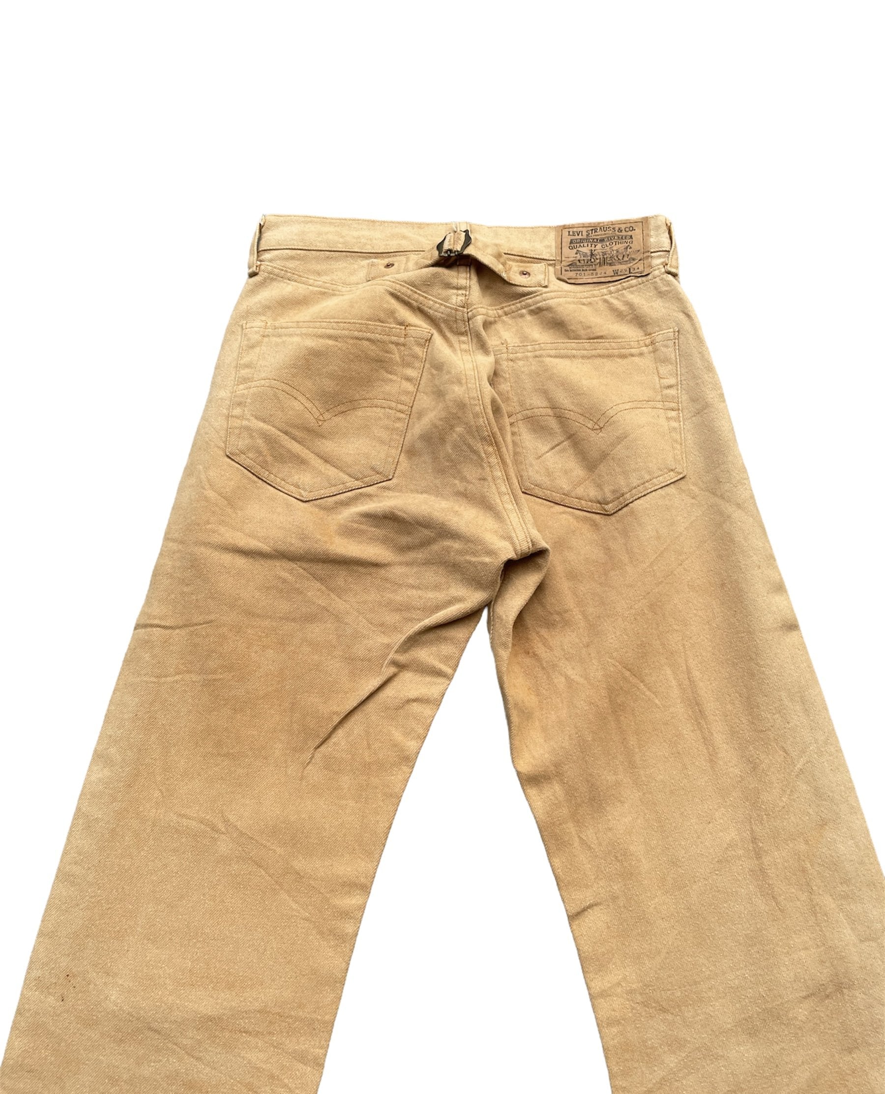 Vintage 1992 Levis 701 E white Tab Denim