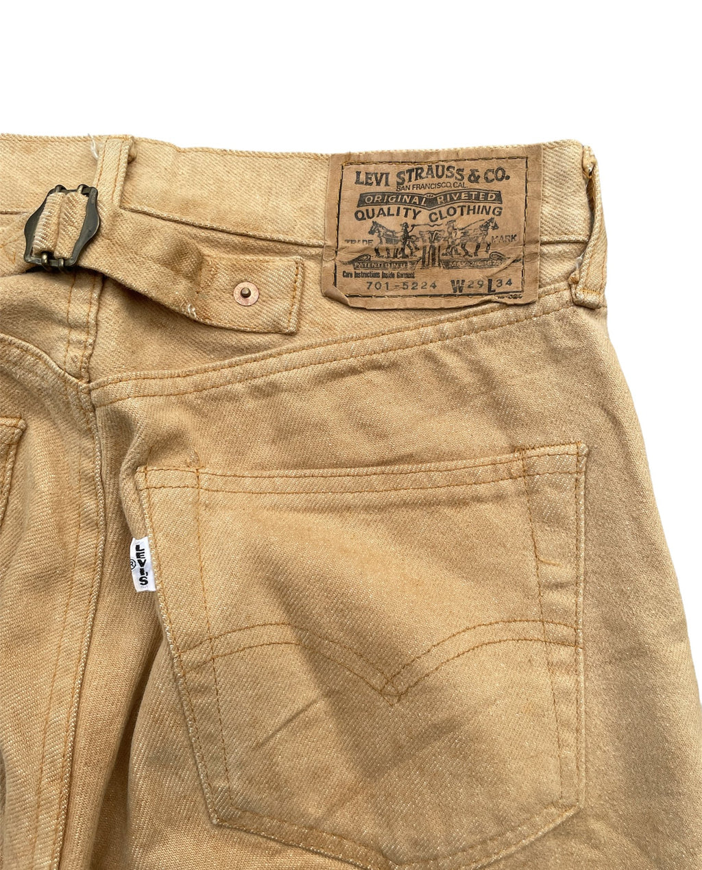 Vintage 1992 Levis 701 E white Tab Denim