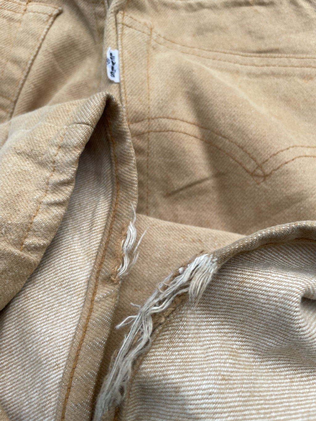 Vintage 1992 Levis 701 E white Tab Denim