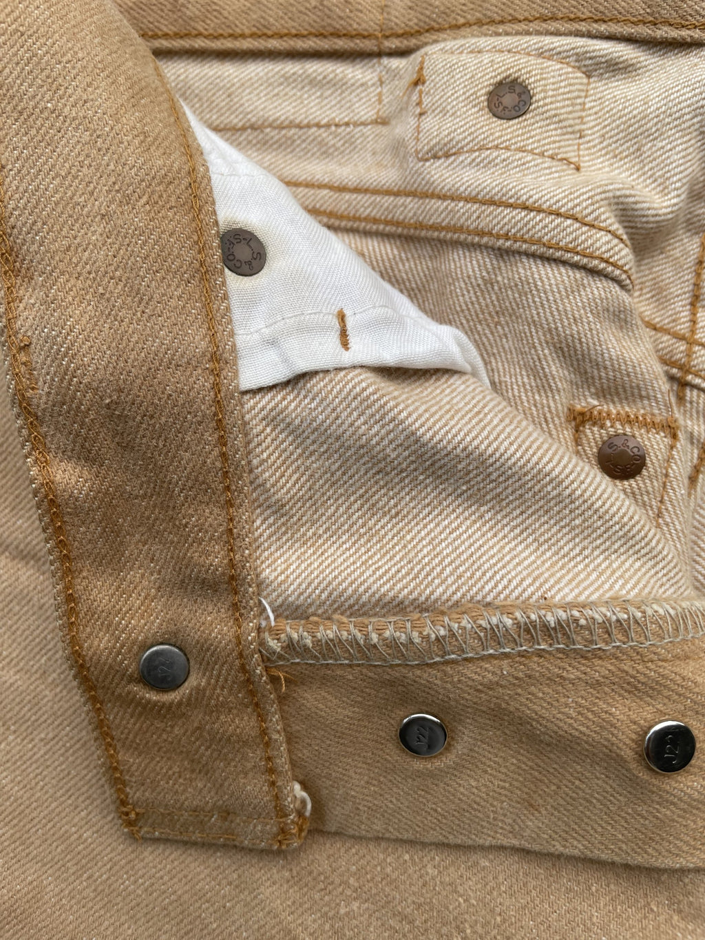 Vintage 1992 Levis 701 E white Tab Denim