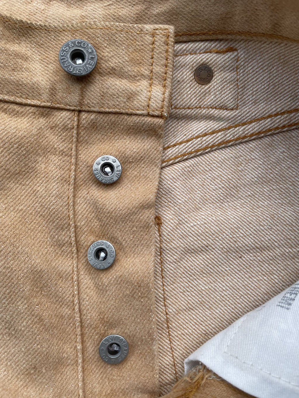Vintage 1992 Levis 701 E white Tab Denim