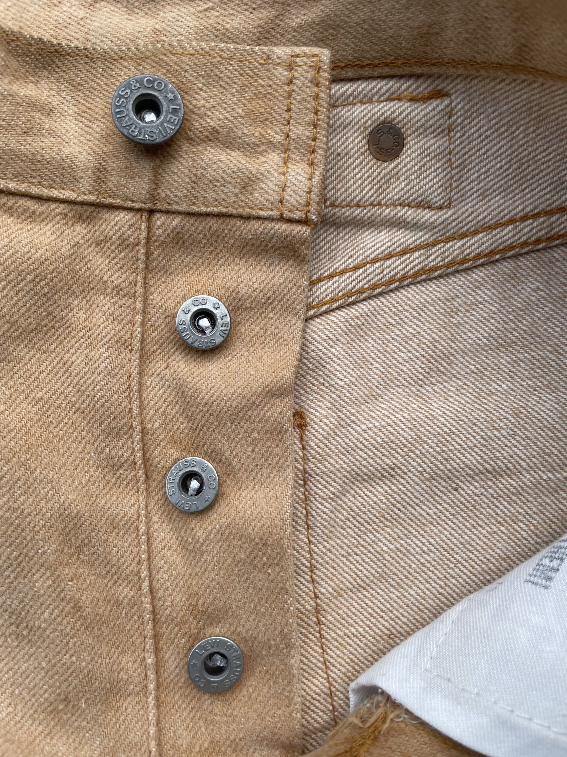 Vintage 1992 Levis 701 E white Tab Denim