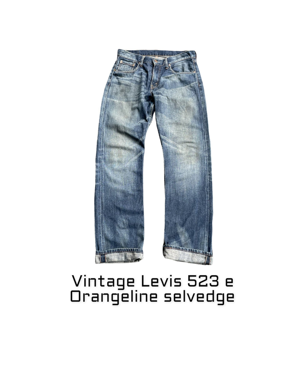 Vintage Levis 523 e Orange line selvedge denim
