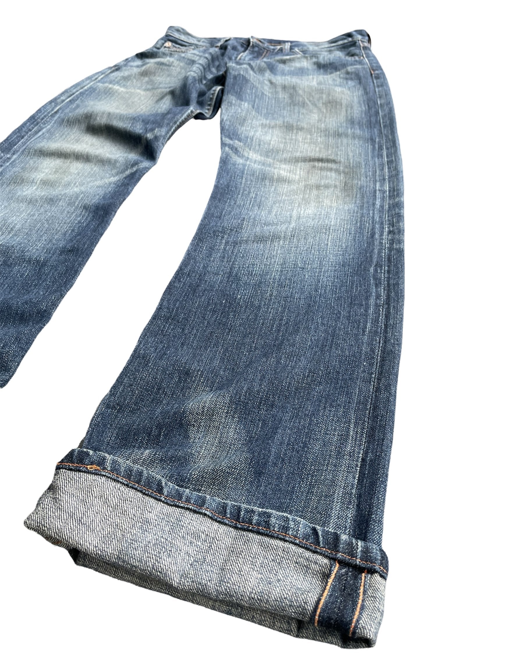Vintage Levis 523 e Orange line selvedge denim
