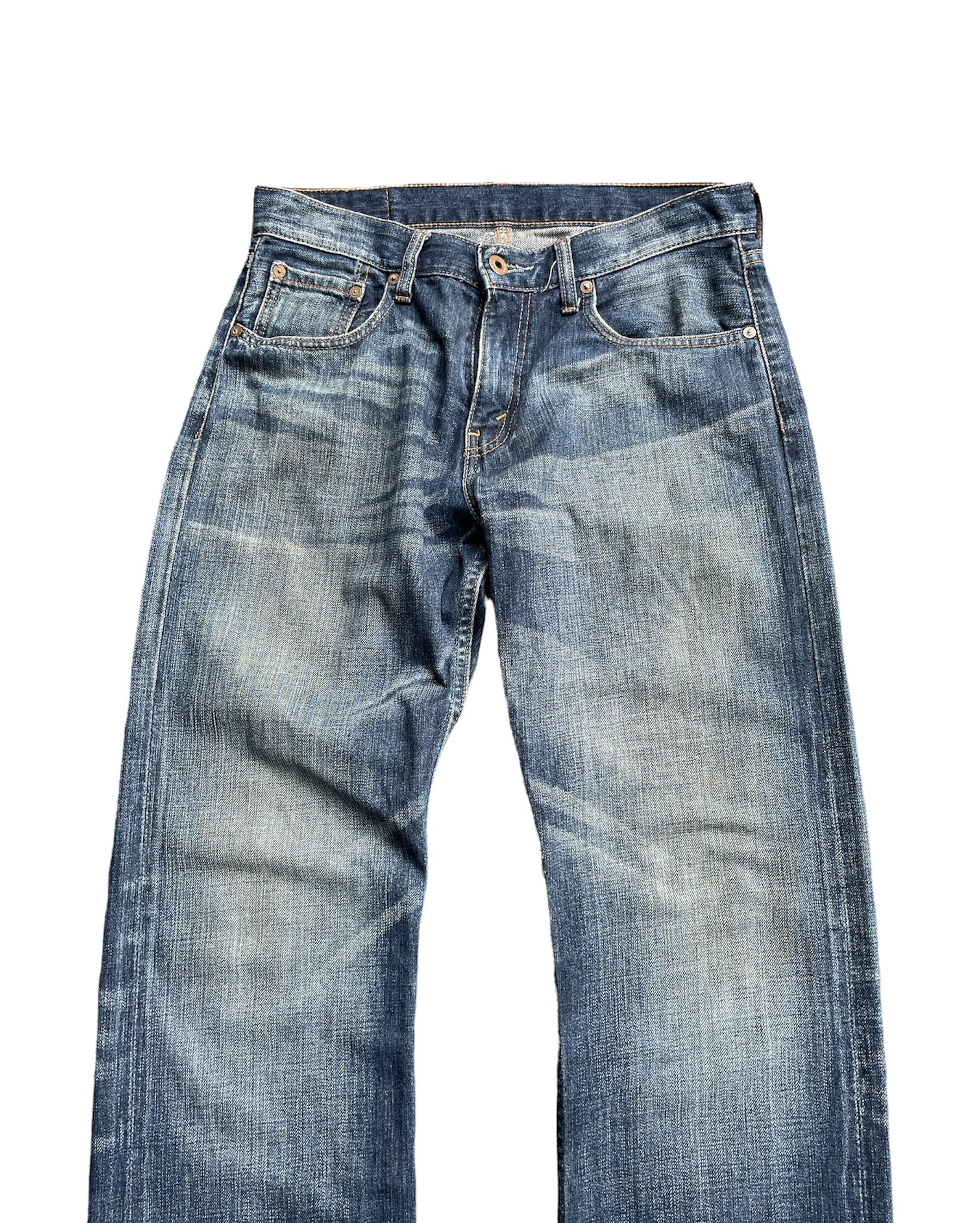 Vintage Levis 523 e Orange line selvedge denim