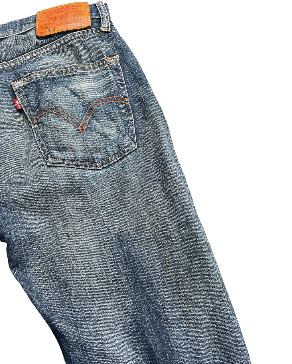 Vintage Levis 523 e Orange line selvedge denim