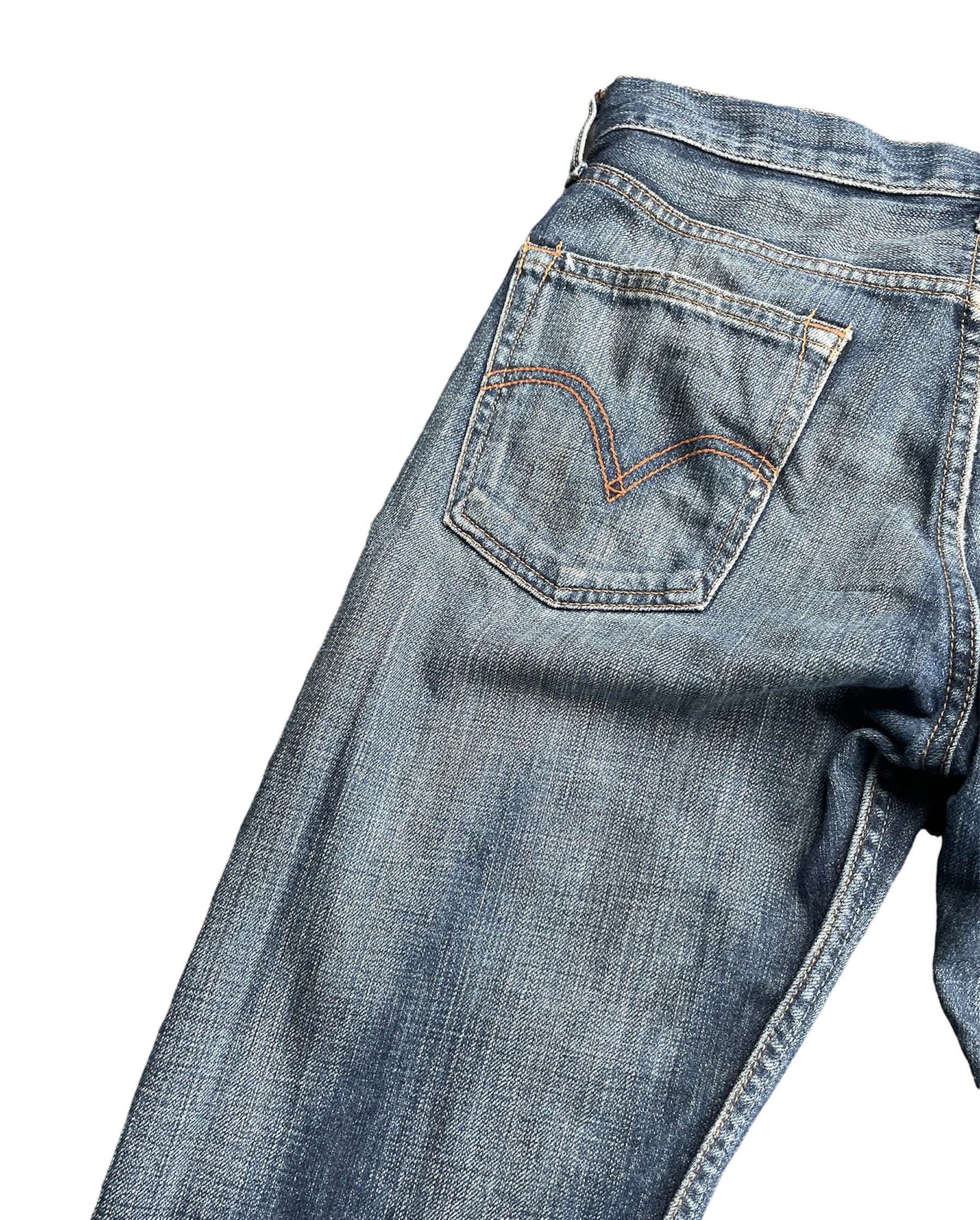 Vintage Levis 523 e Orange line selvedge denim