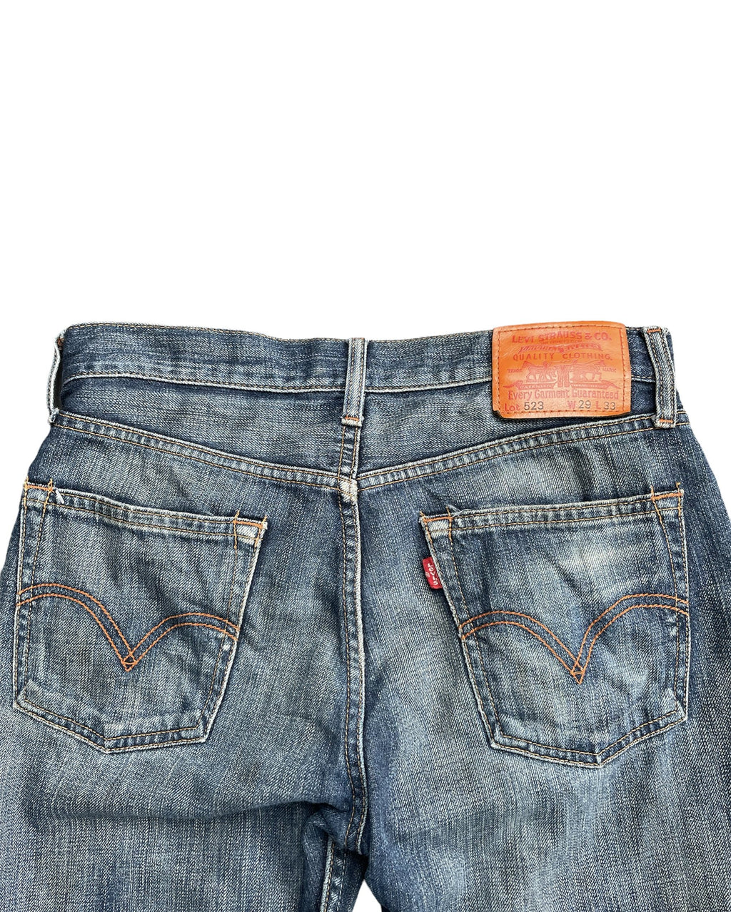 Vintage Levis 523 e Orange line selvedge denim