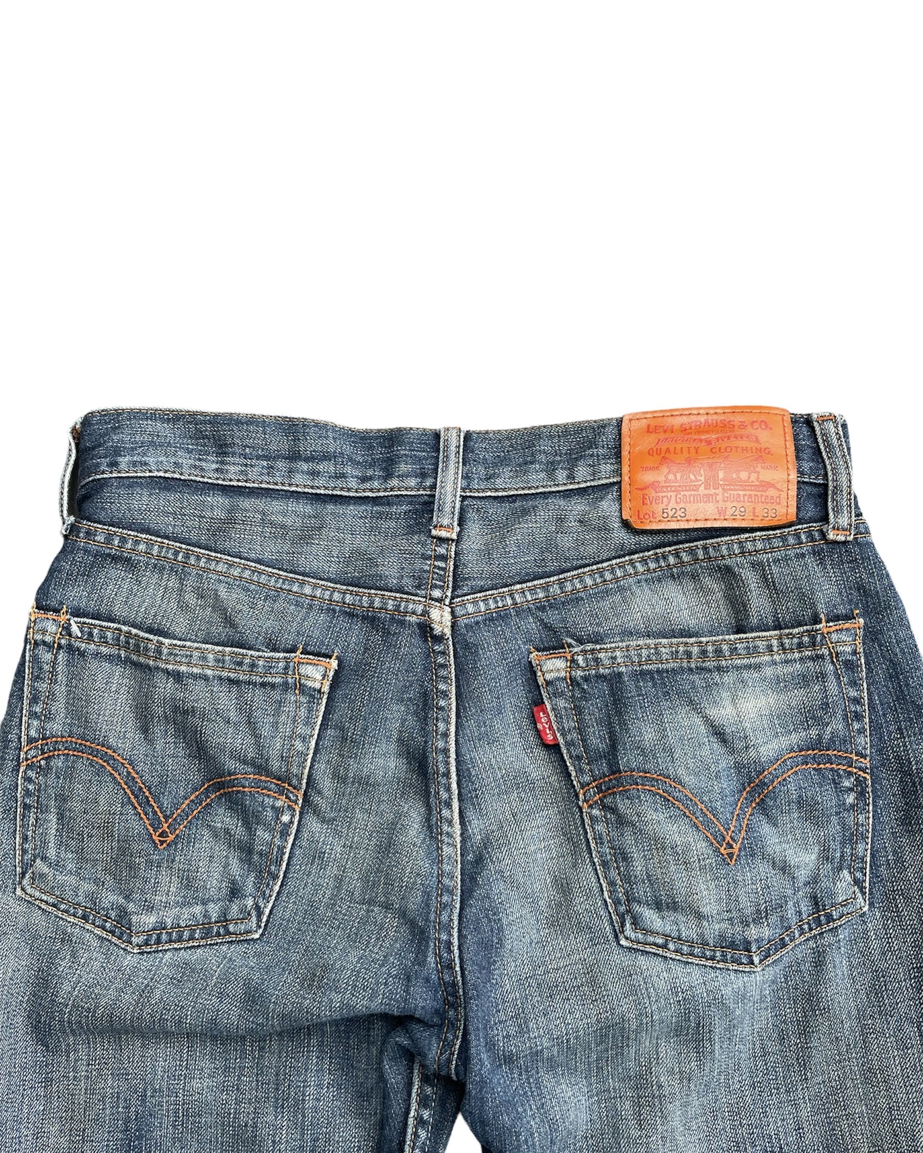 Vintage Levis 523 e Orange line selvedge denim