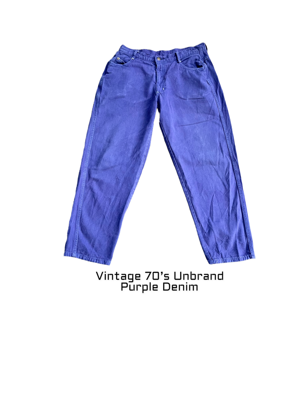 Vintage 70’s Unbrand Puprle Denim