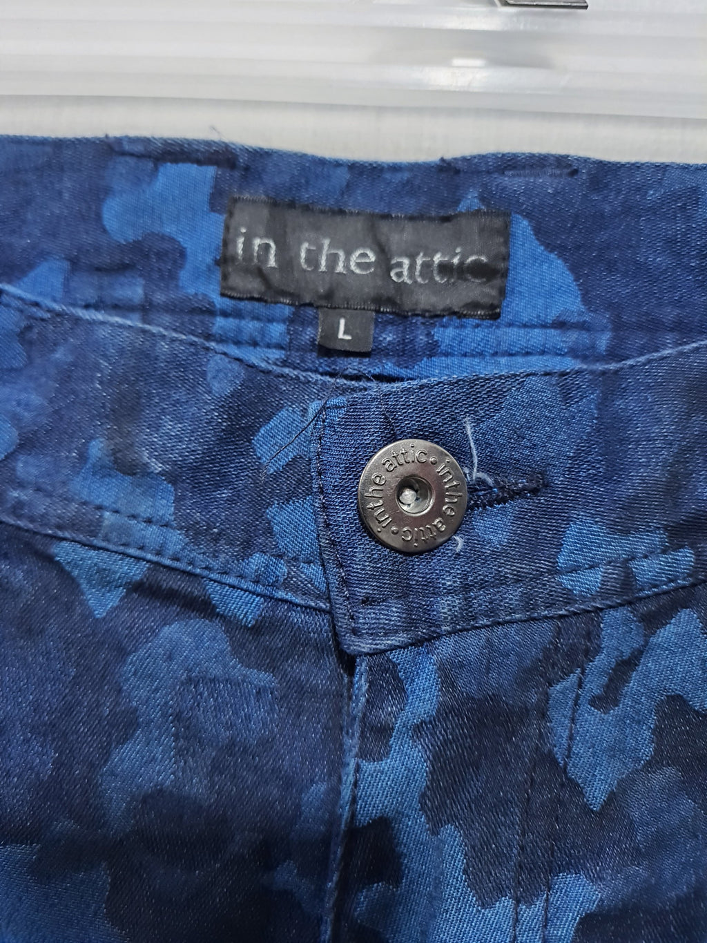 In The Attic Multipocket Camo Blue Wash Stretch Denim