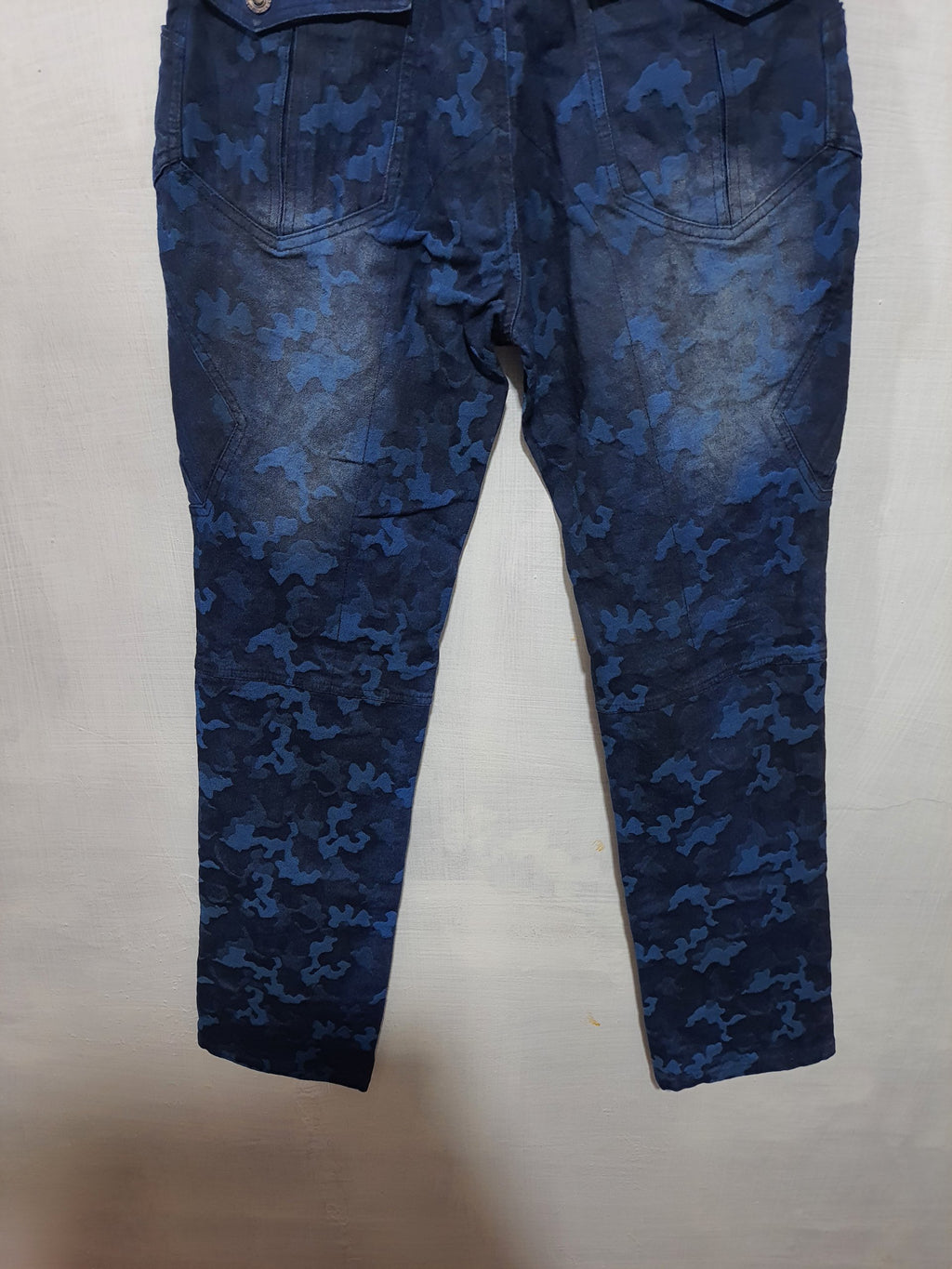 In The Attic Multipocket Camo Blue Wash Stretch Denim