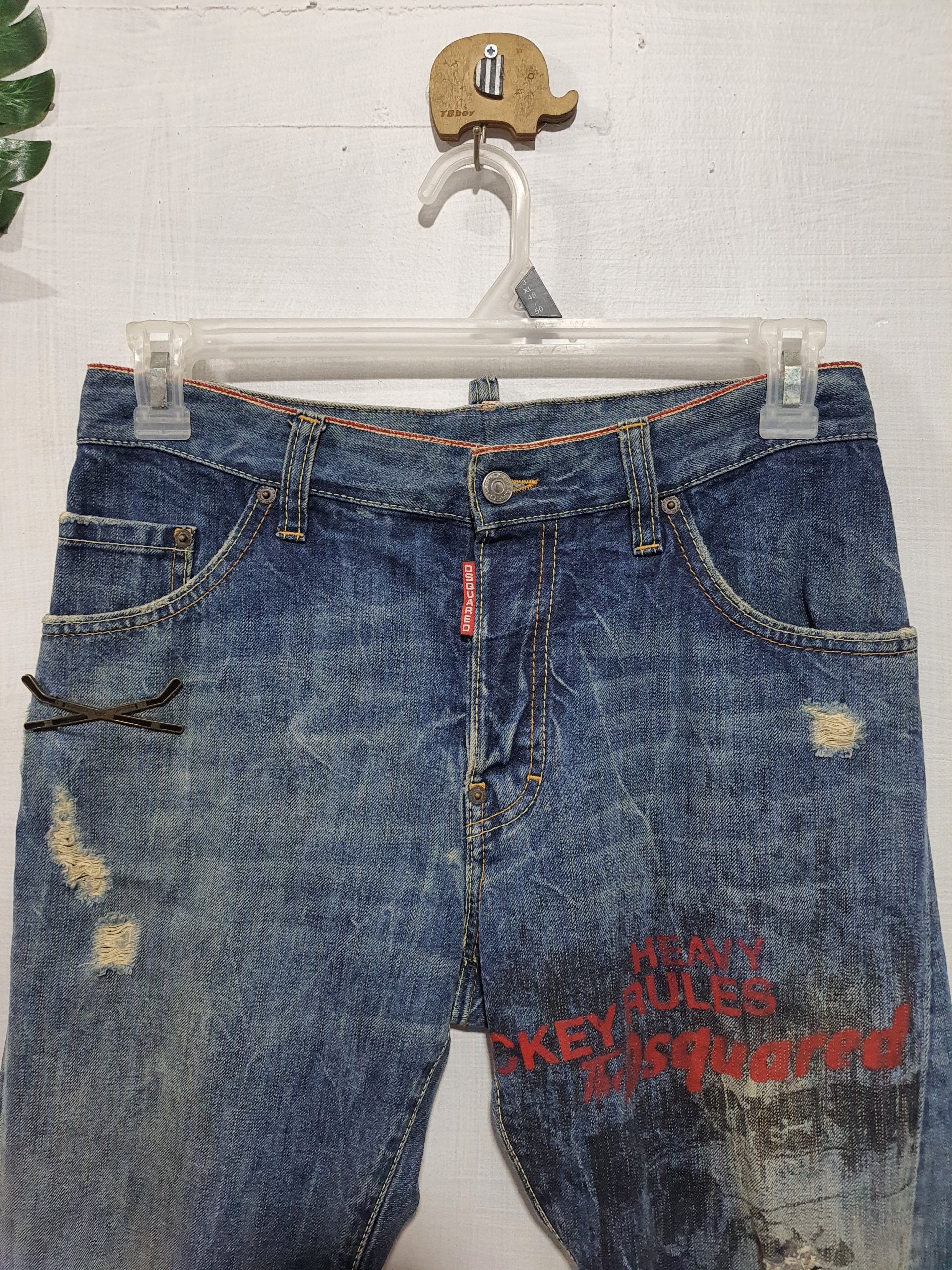 Dsquared² Upline Selvedge Distressed Denim