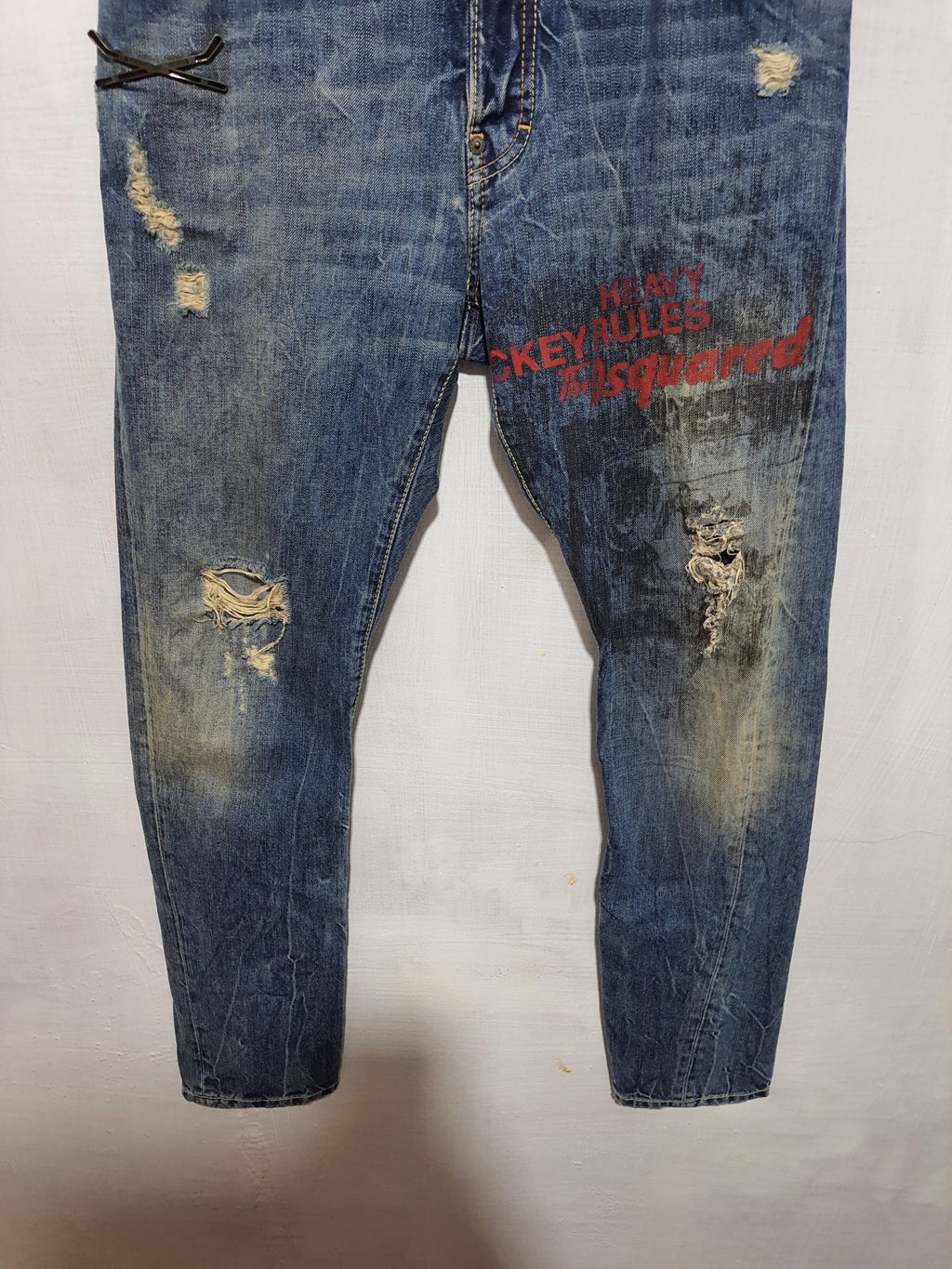 Dsquared² Upline Selvedge Distressed Denim