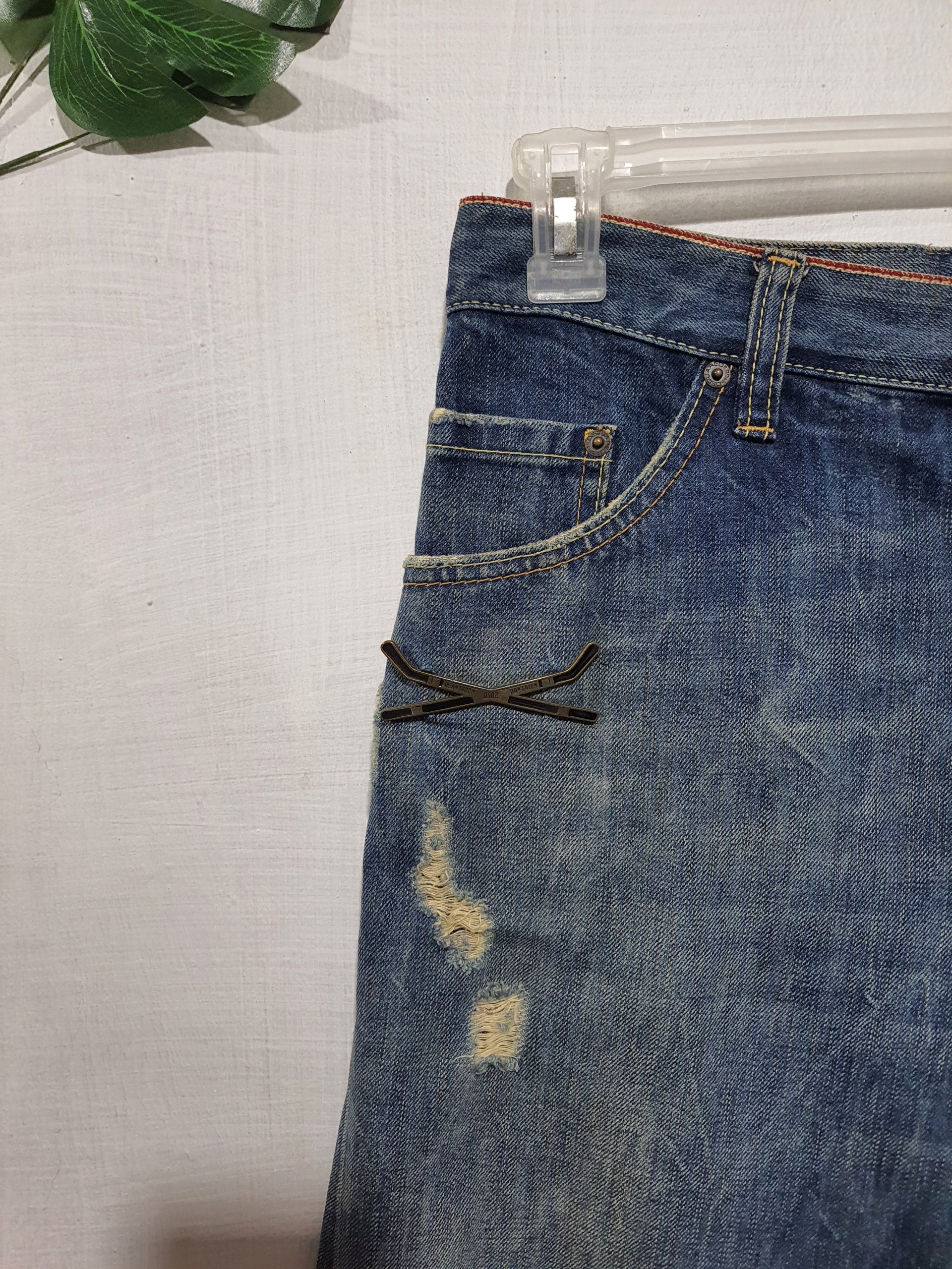 Dsquared² Upline Selvedge Distressed Denim