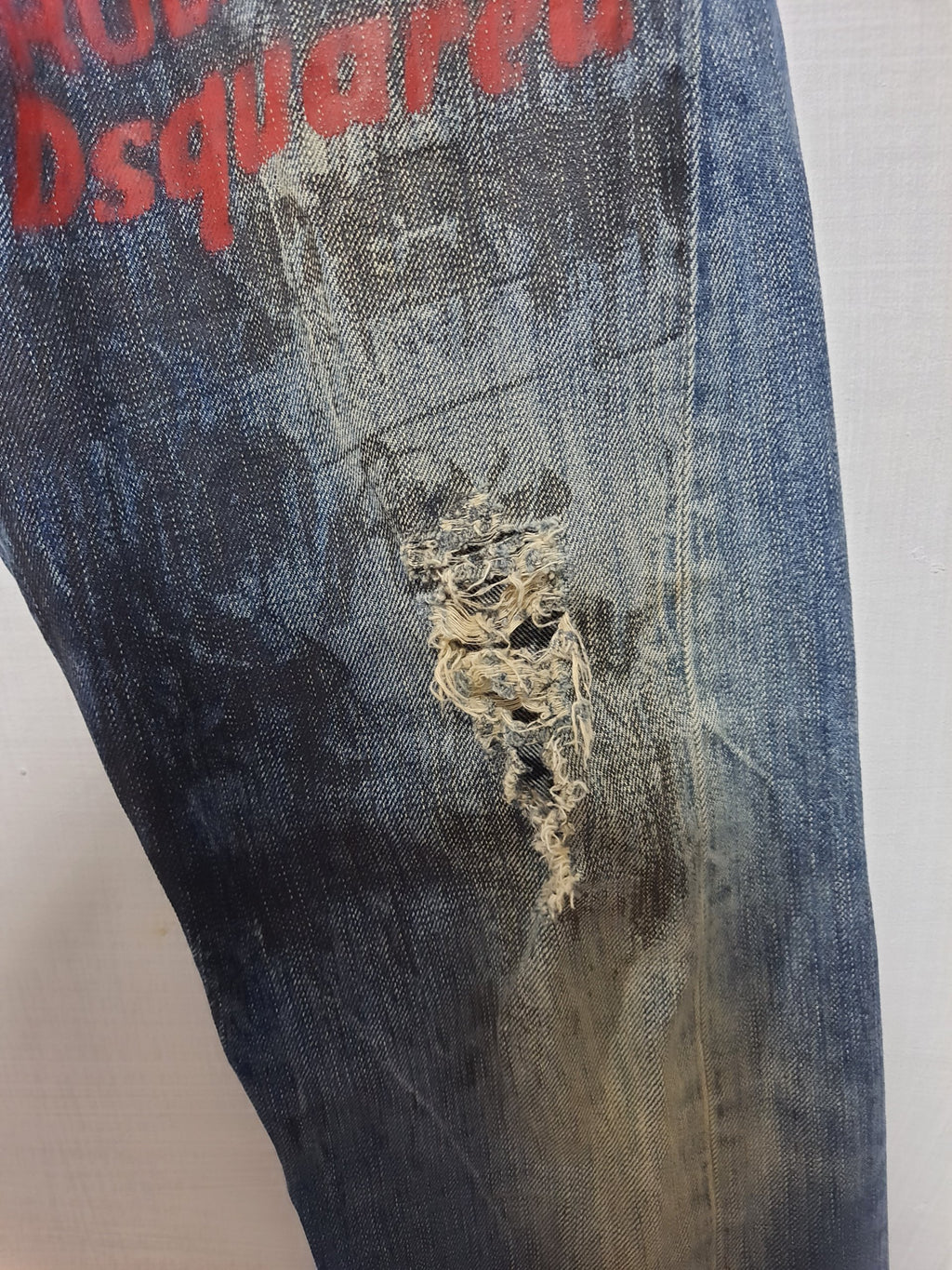 Dsquared² Upline Selvedge Distressed Denim