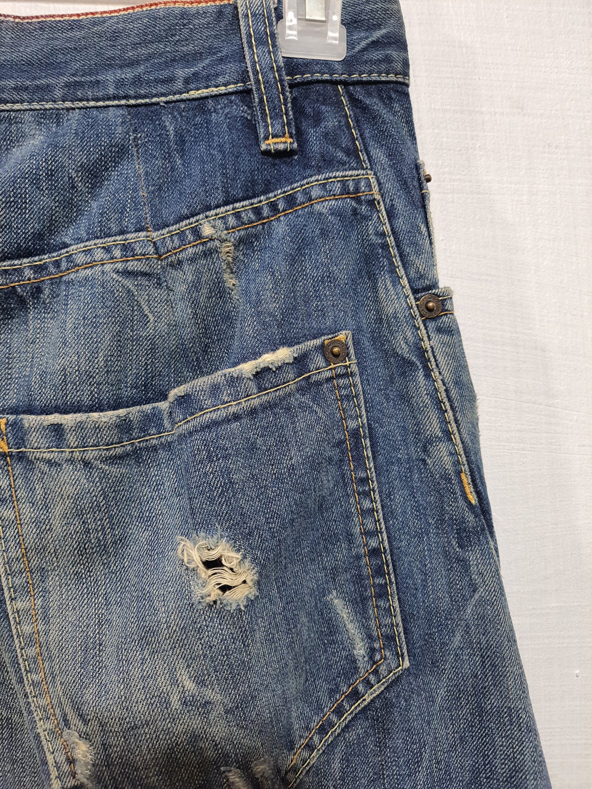 Dsquared² Upline Selvedge Distressed Denim