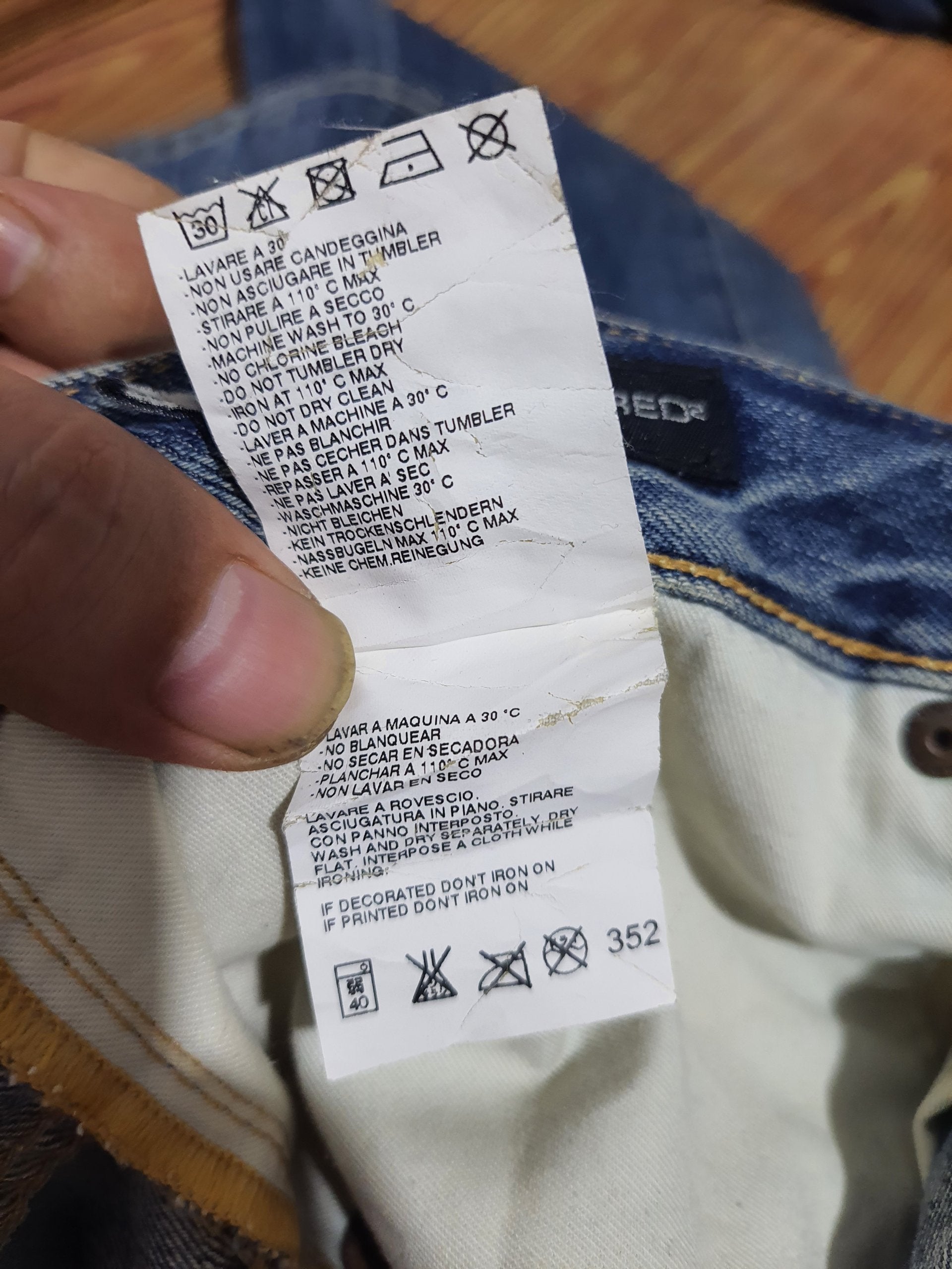 Dsquared² Upline Selvedge Distressed Denim
