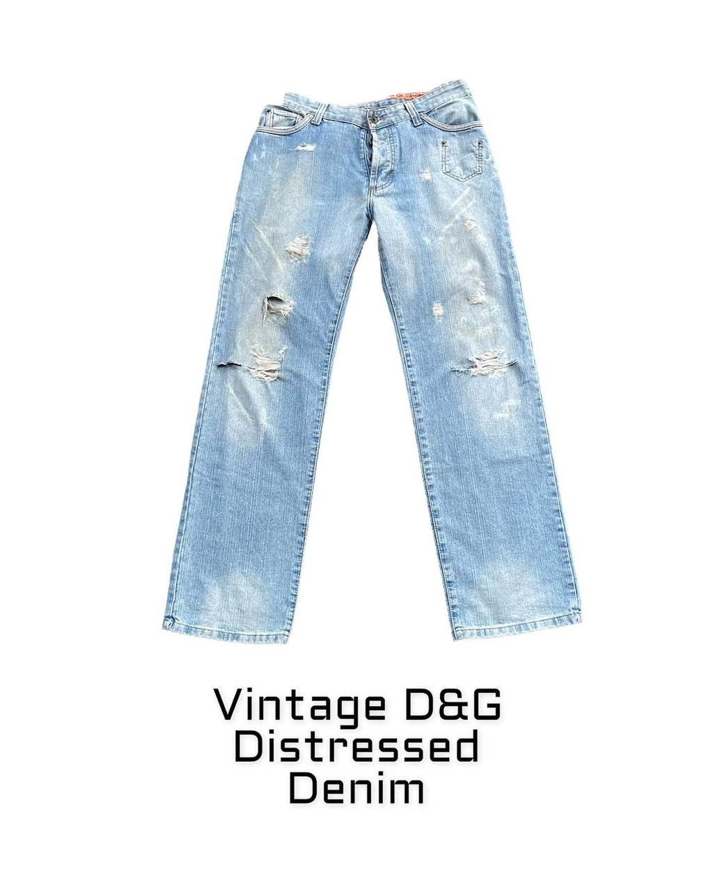Vintage Dolce & Gabbana Aging Distressed Denim