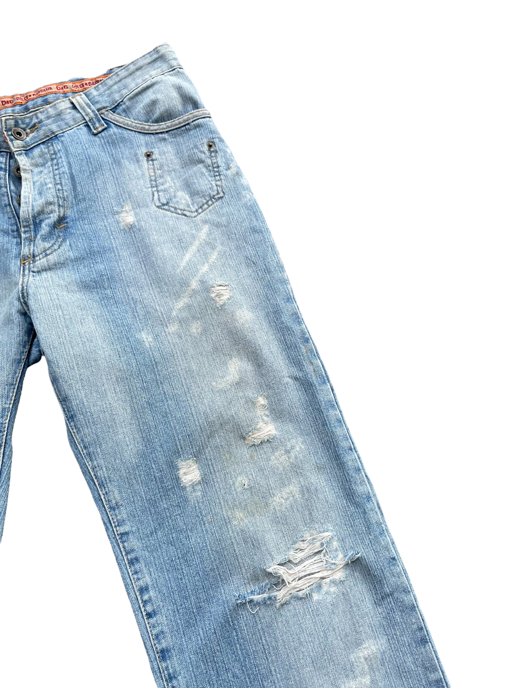 Vintage Dolce & Gabbana Aging Distressed Denim