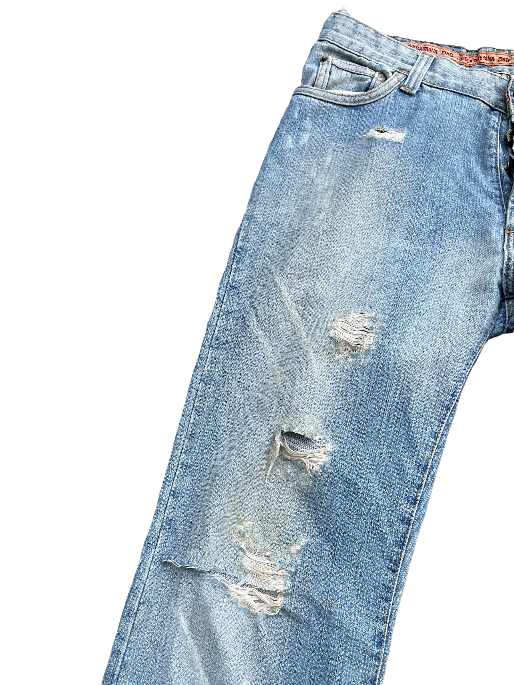 Vintage Dolce & Gabbana Aging Distressed Denim